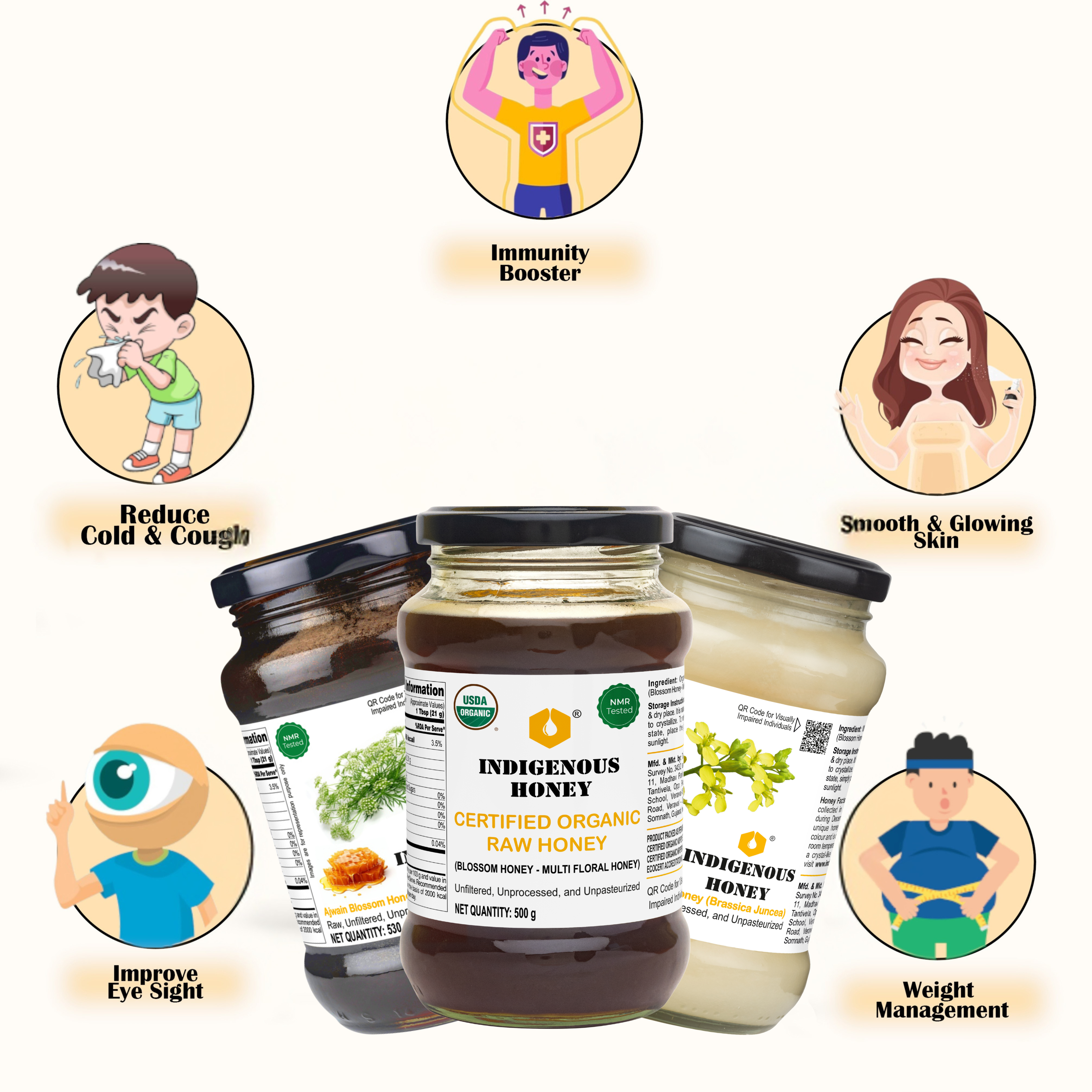Benefits of ajwain Raw Mustard Honey