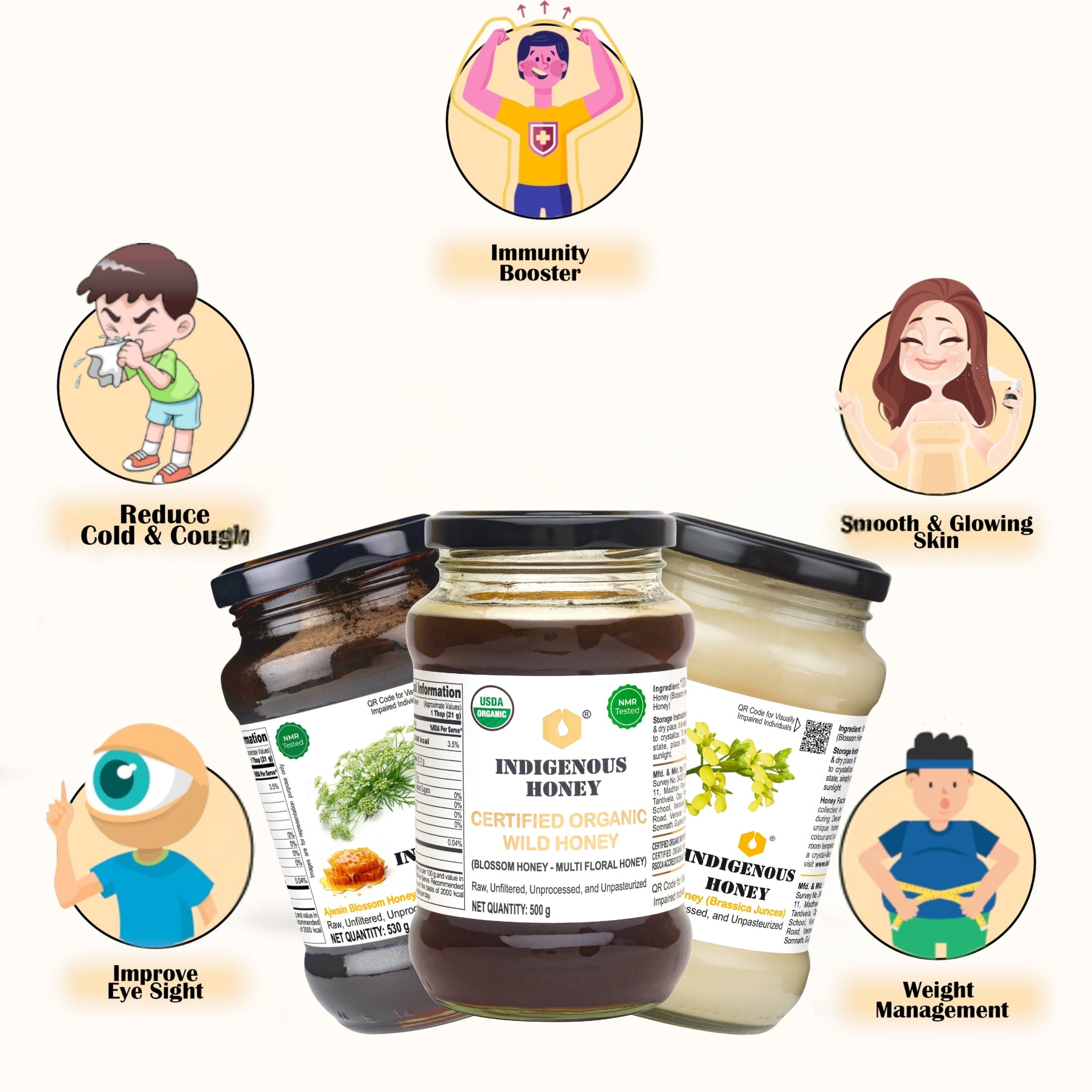 Benefits of ajwain wild & Mustard Honey