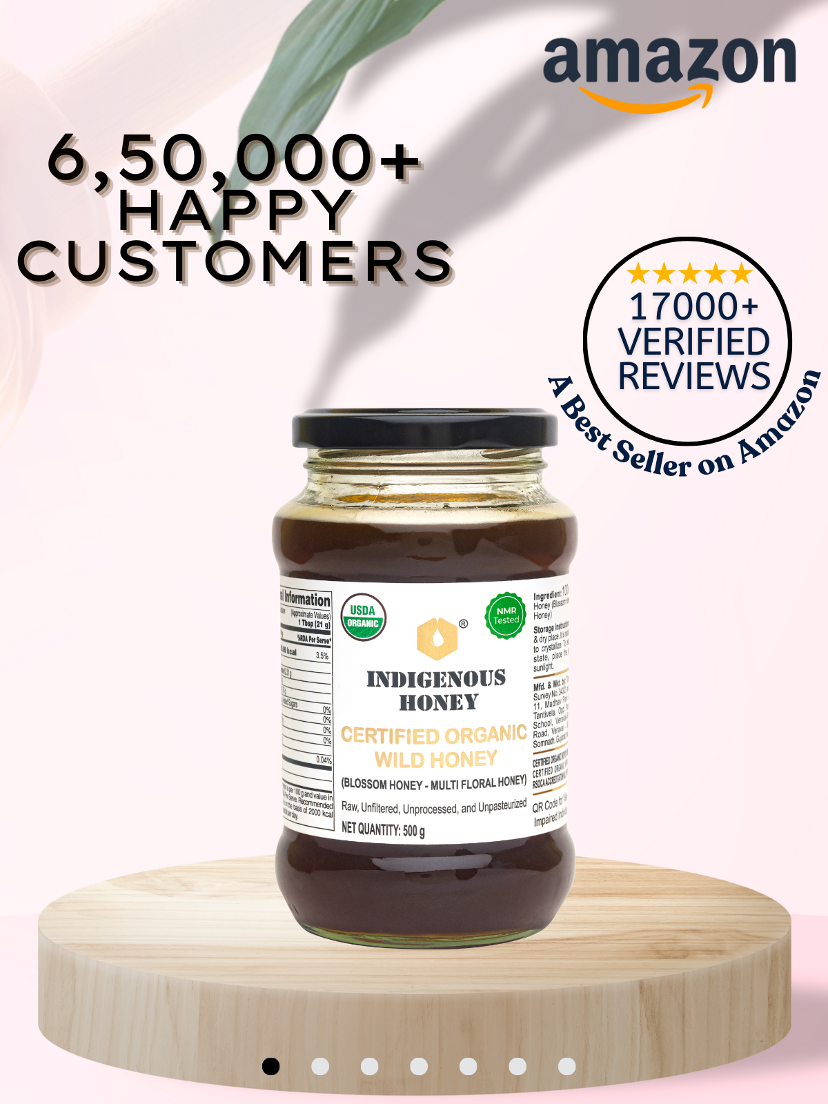 Certified raw organic wild honey