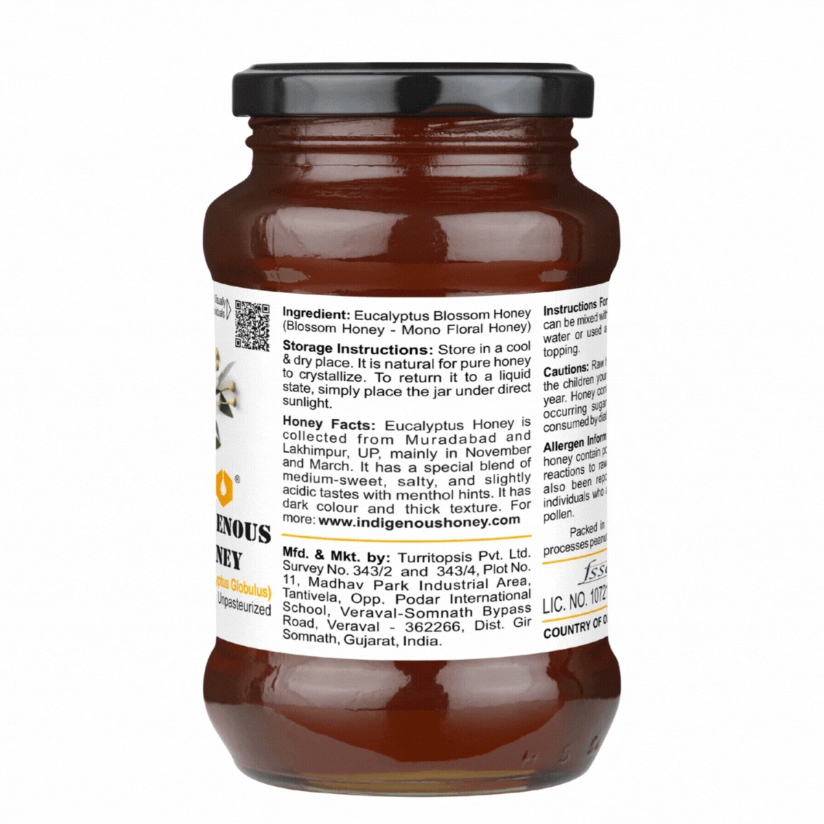 Raw Natural Eucalyptus Honey - Pure, Unfiltered, Direct from Beekeeper