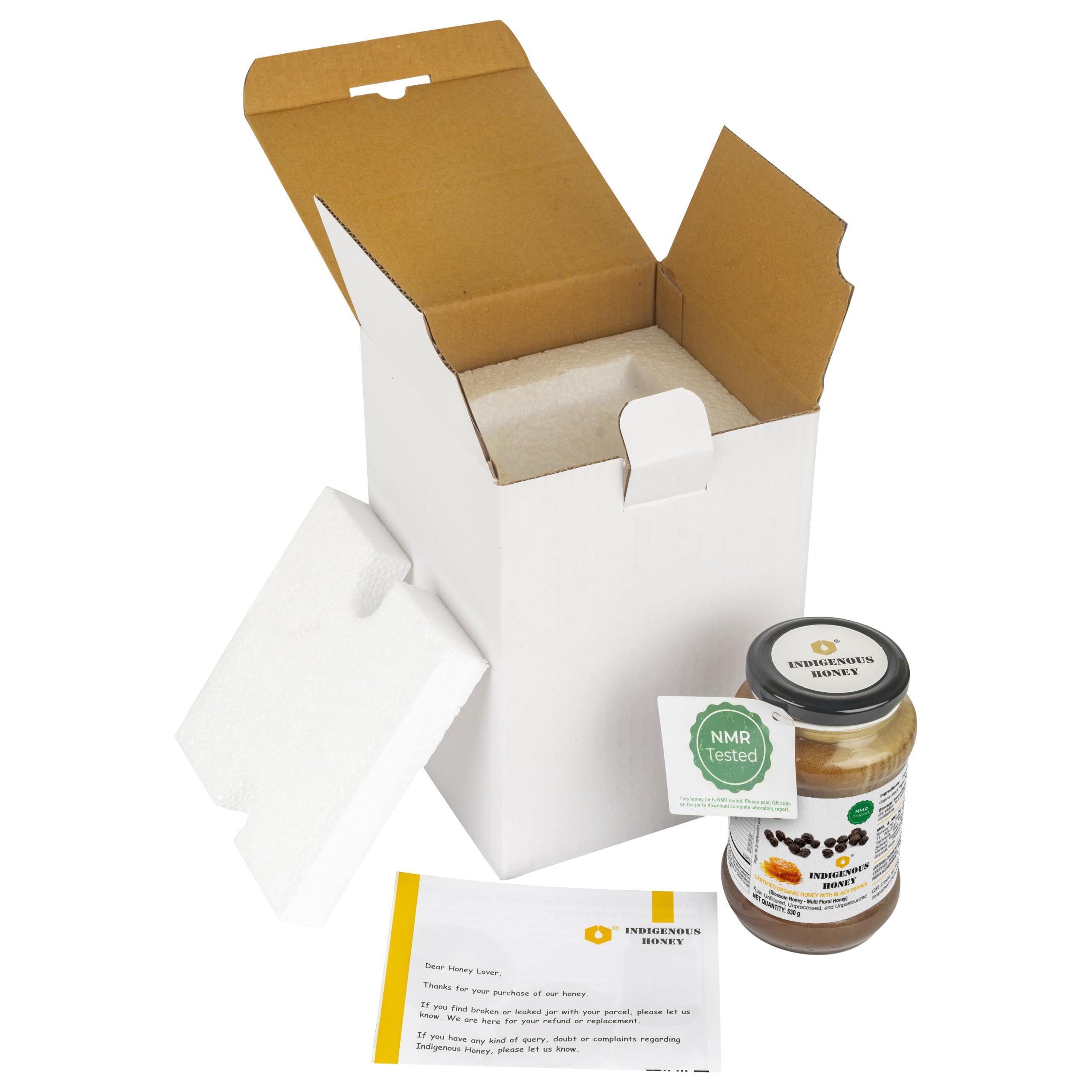 Indigenous Honey with organic black pepper outerbox