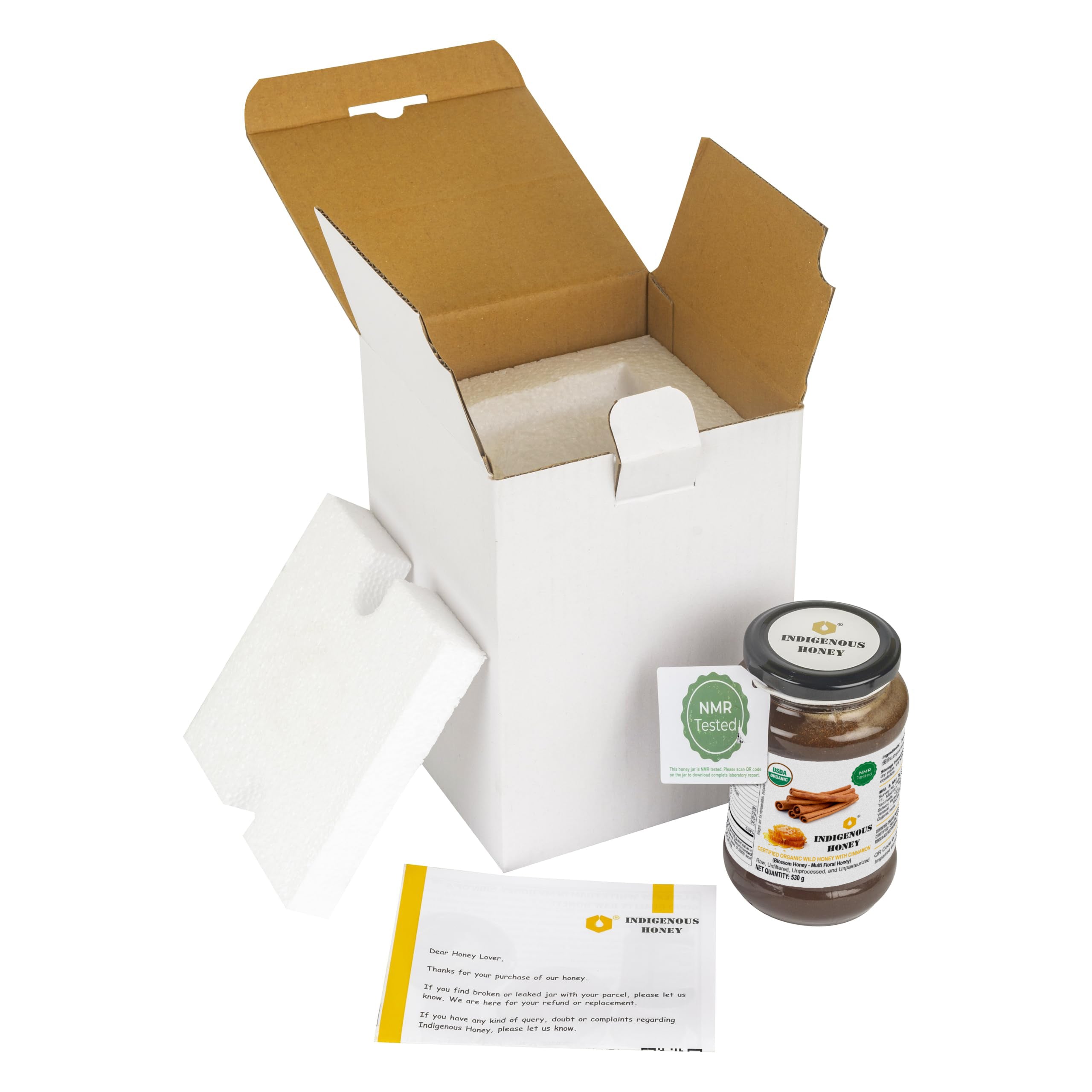 Indigenous Honey with organic cinnamon outer box