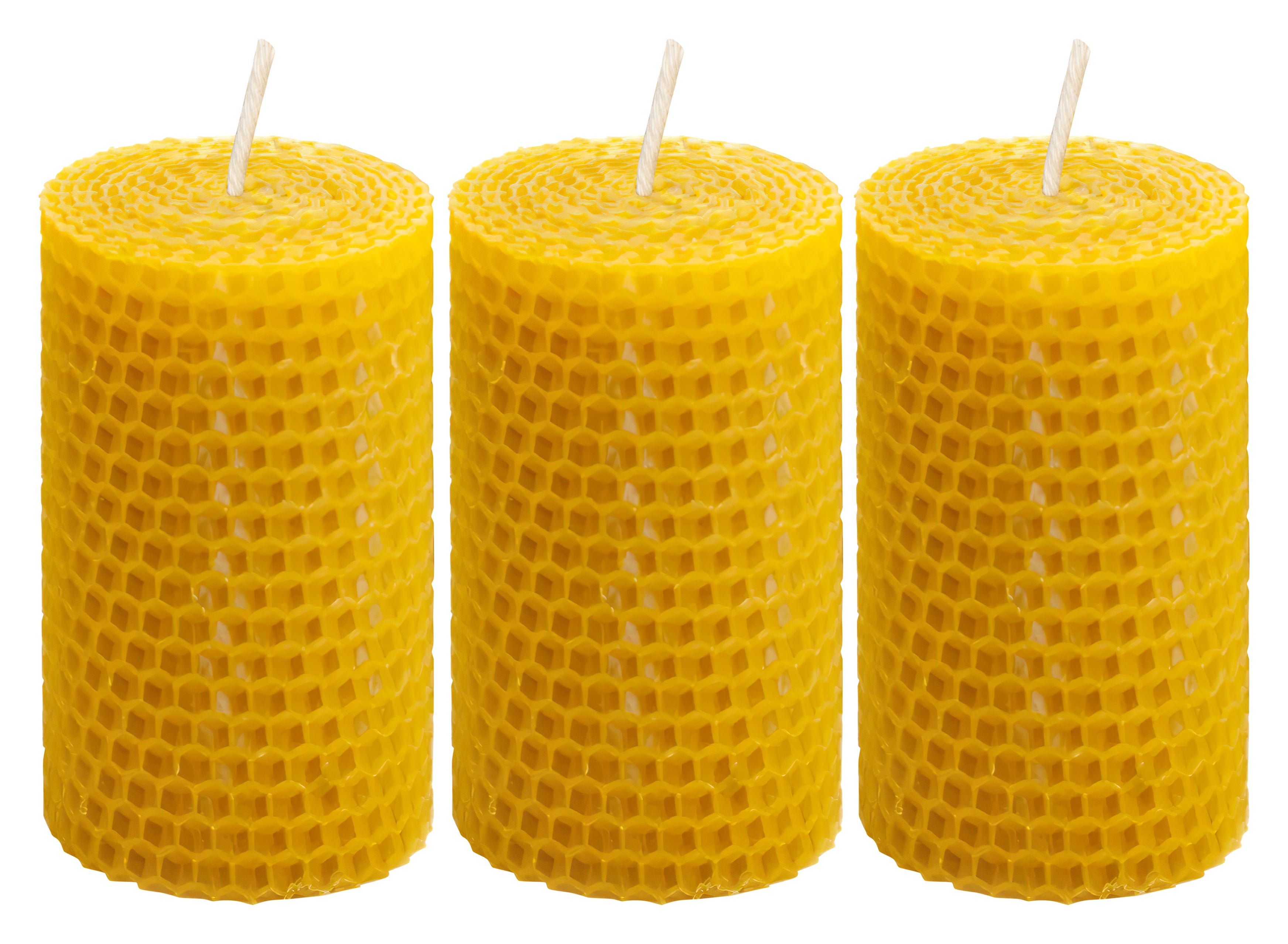 Indigenous natural beeswax candle