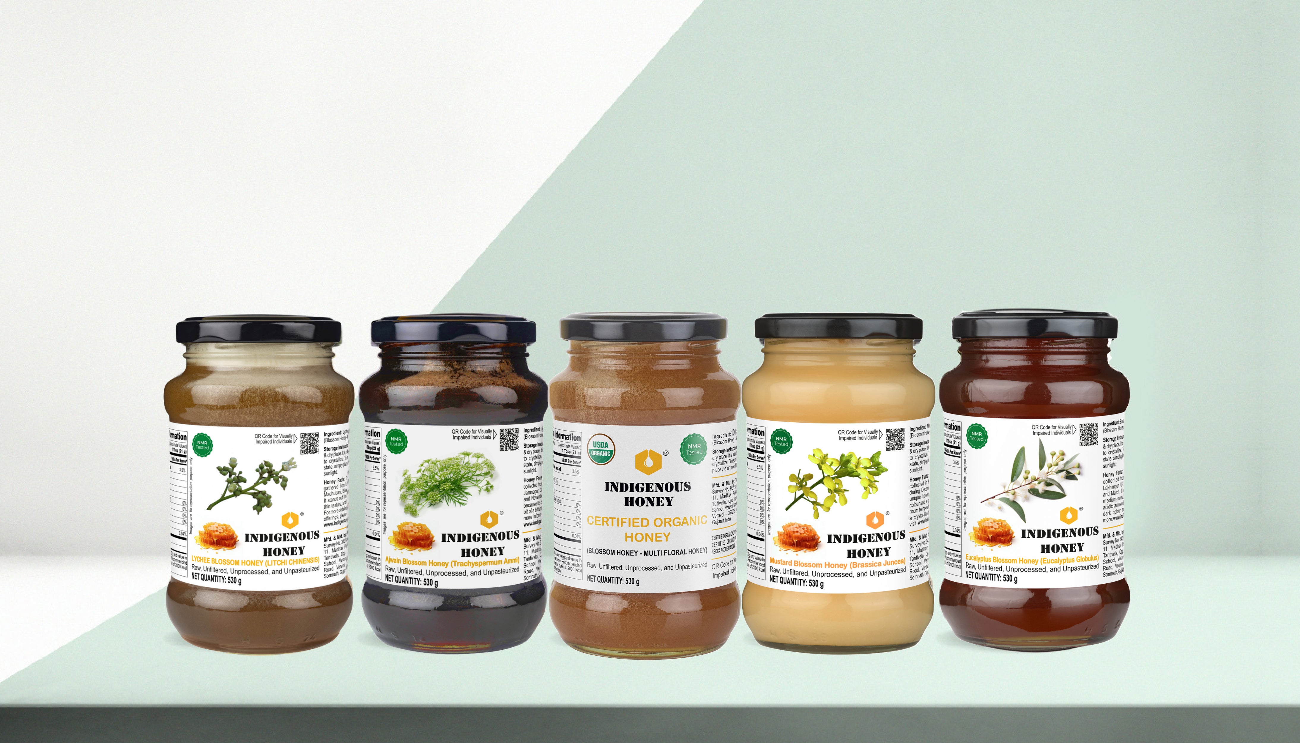 Natural Variants of Raw honey