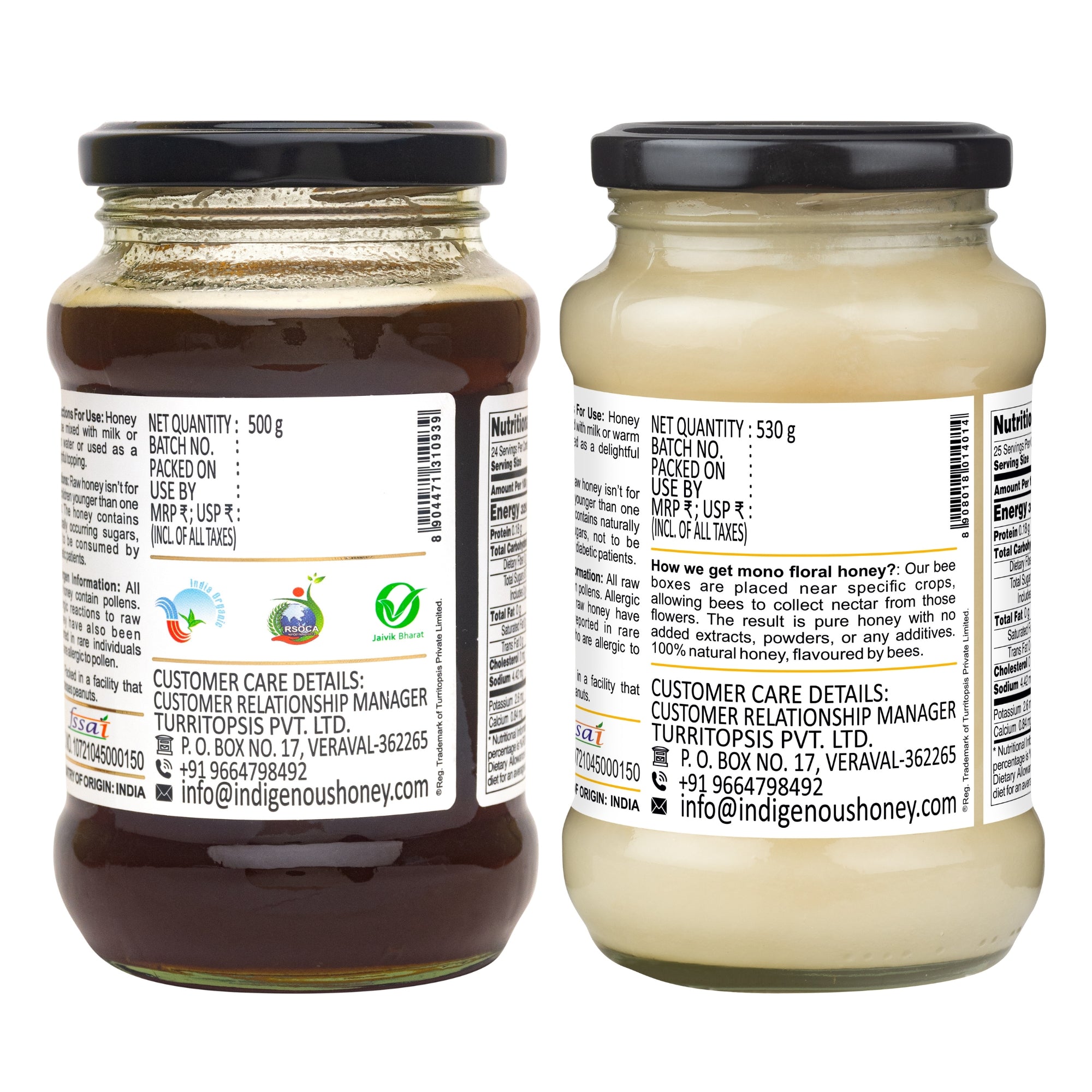 Natural Wild Honey & Crystallized Mustard Honey