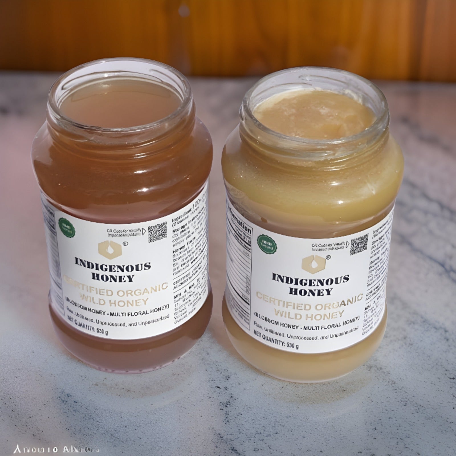 Naturally crystallized honey