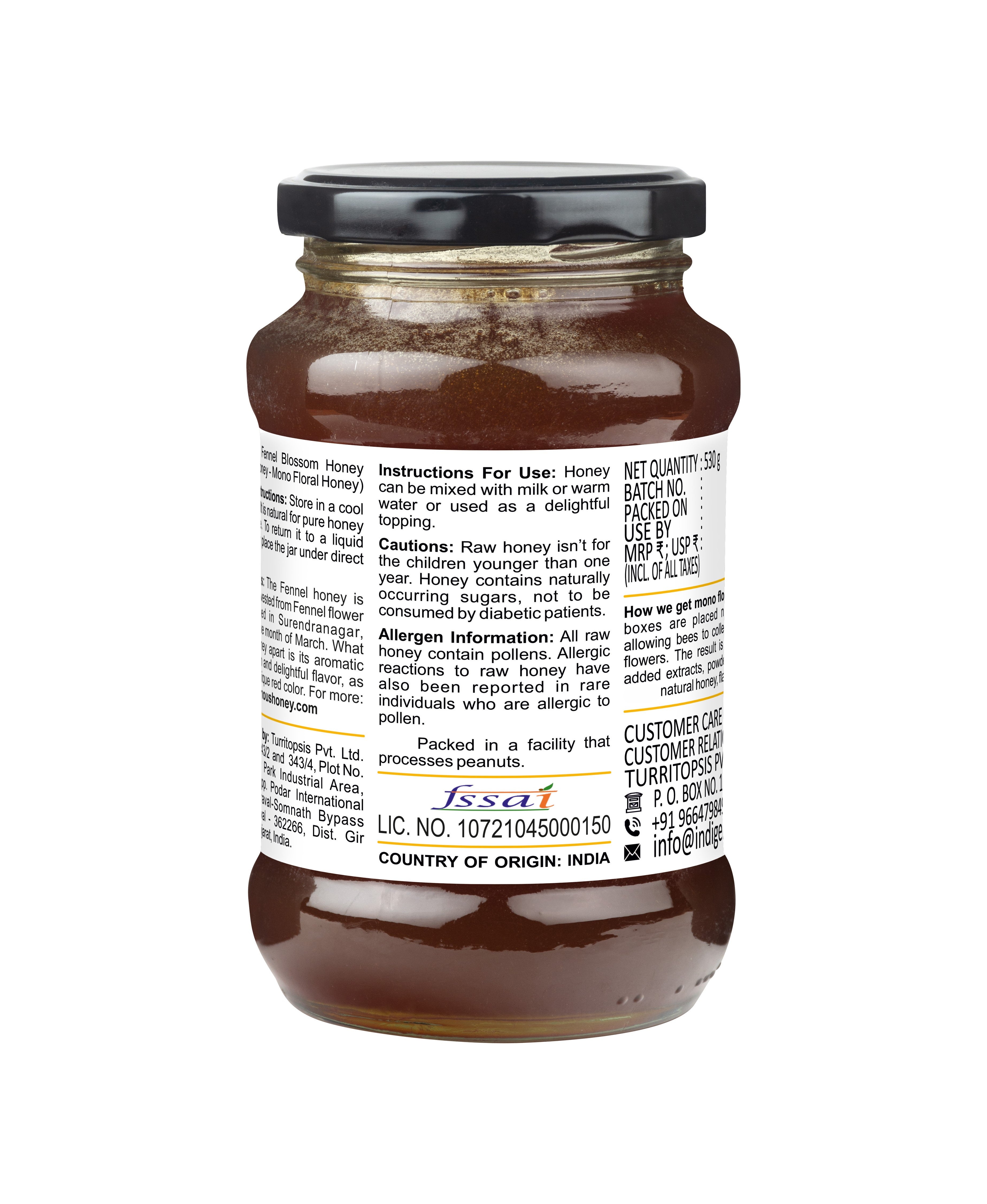 Pure Natural Fennel Blossom Honey