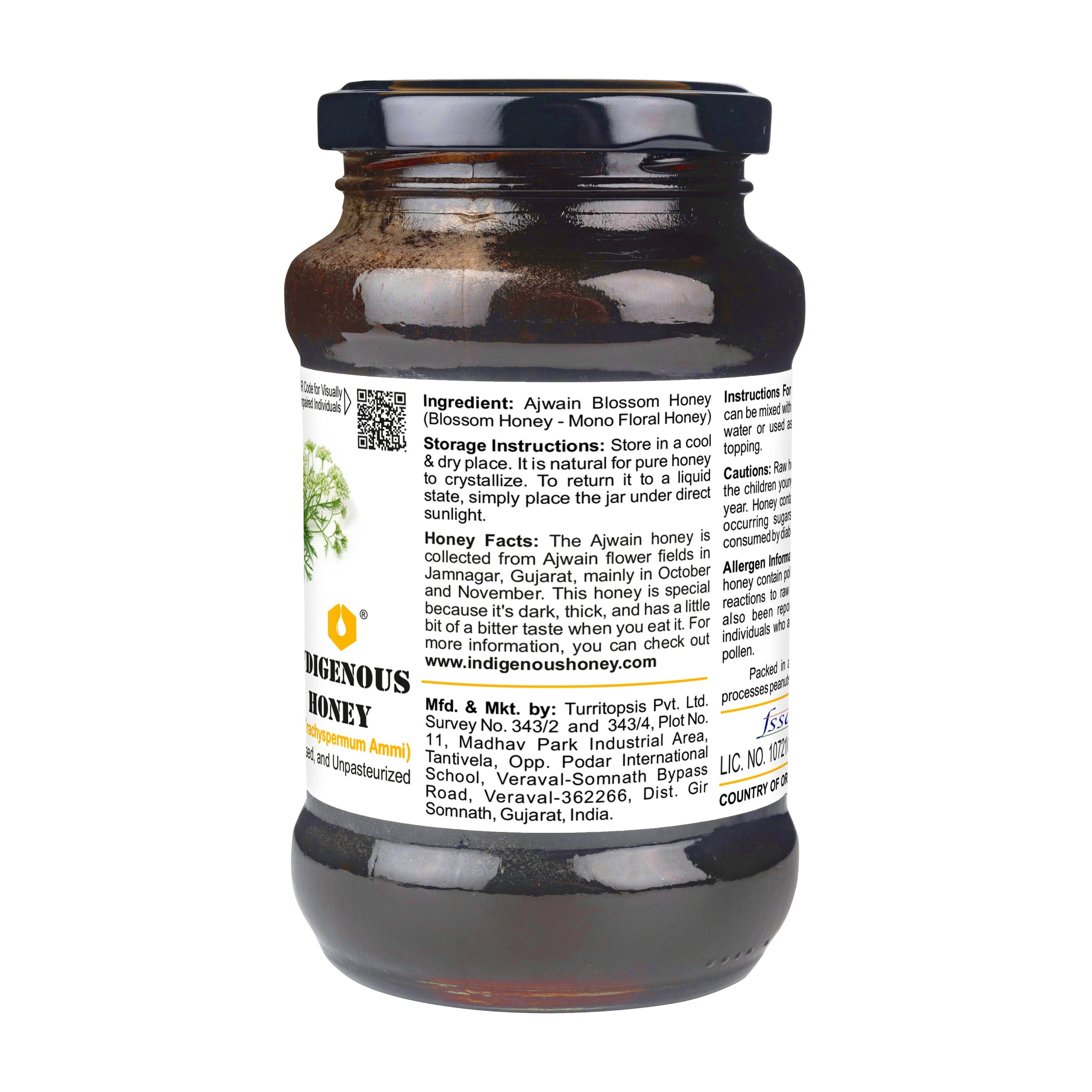 Raw Ajwain Blossom Honey