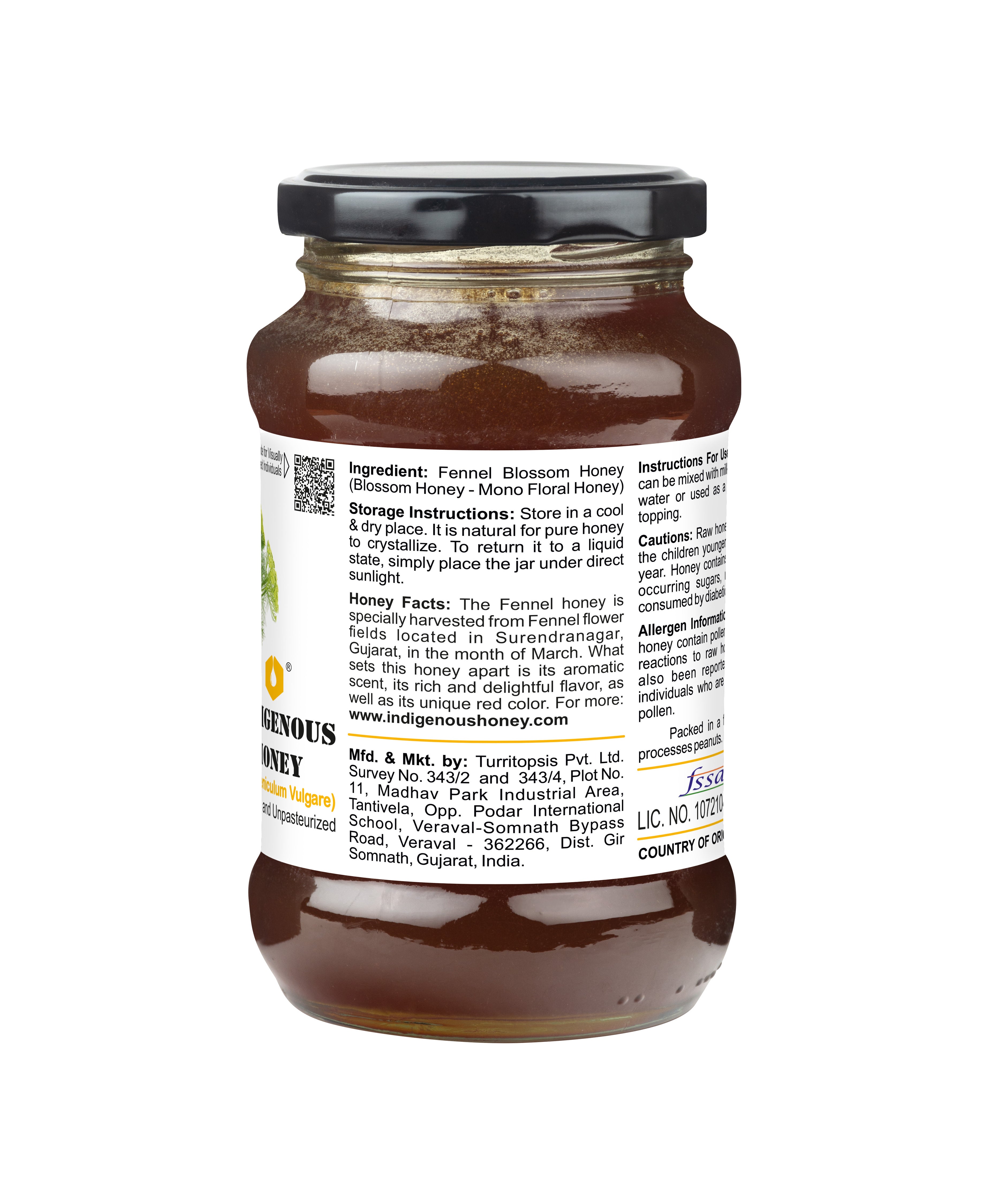 Raw Fennel Blossom Honey