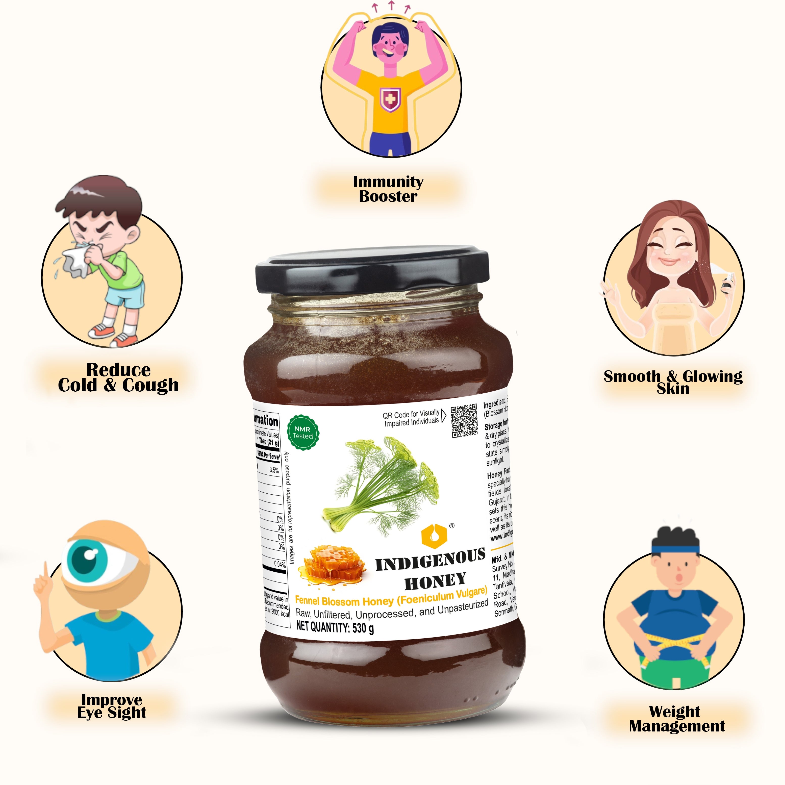 Raw Fennel Honey