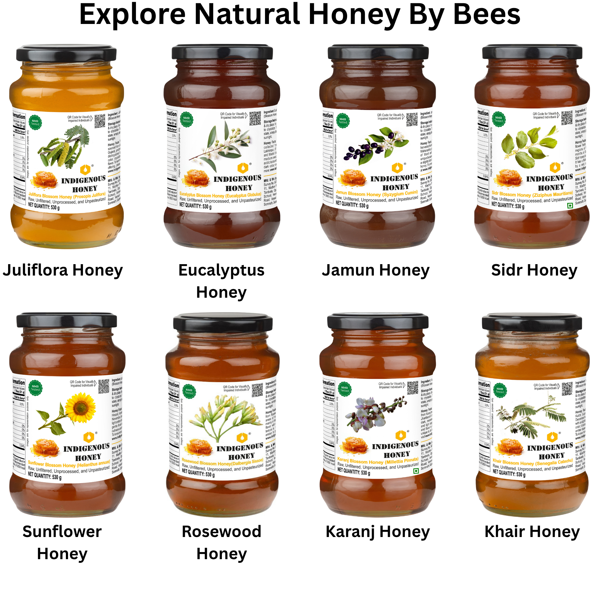 raw monofloral honey from across india