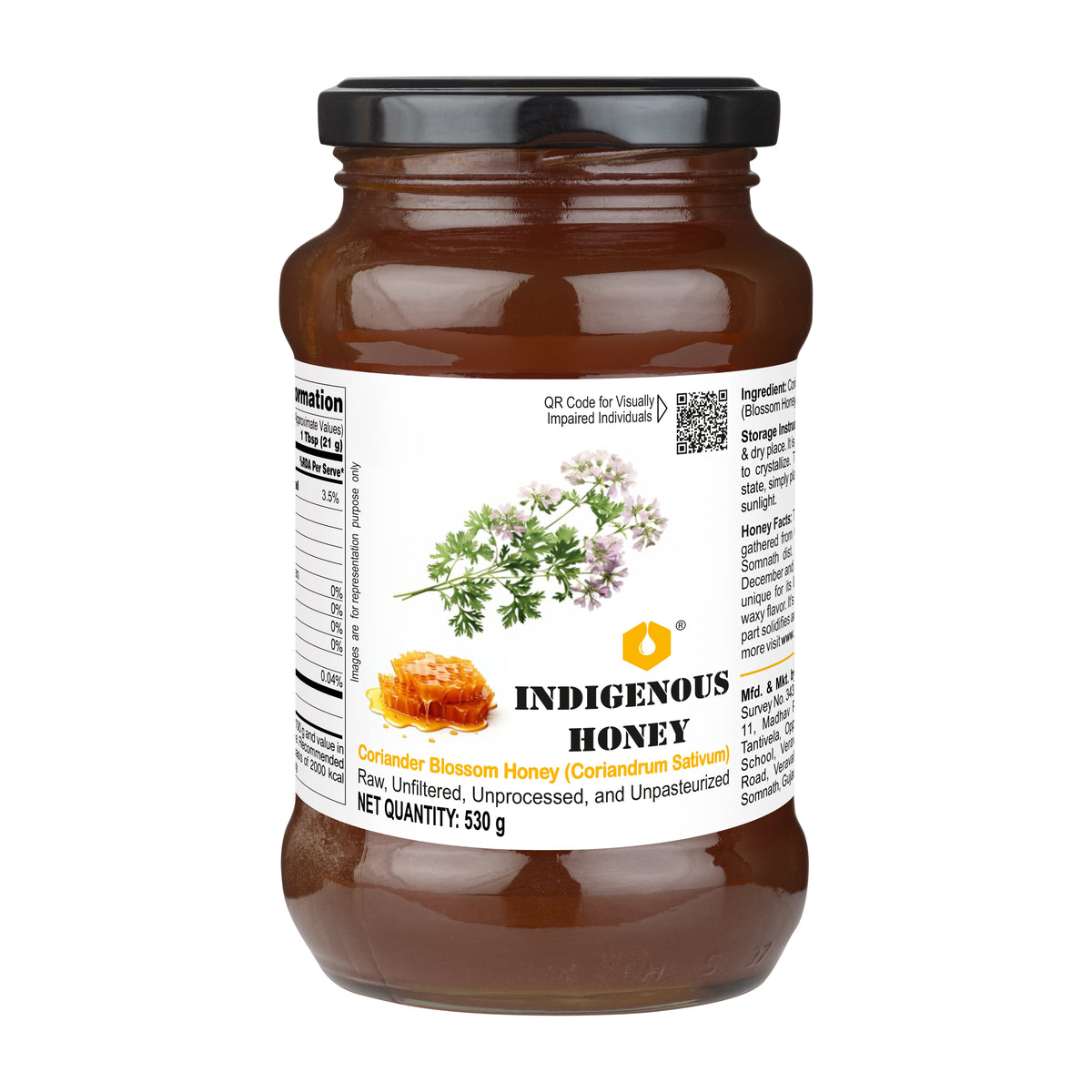 Raw Natural Coriander Blossom Honey