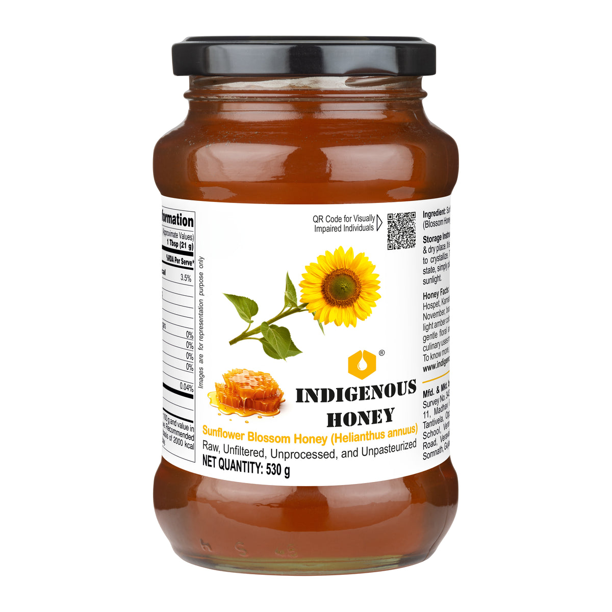 Raw Natural Sunflower Blossom Honey