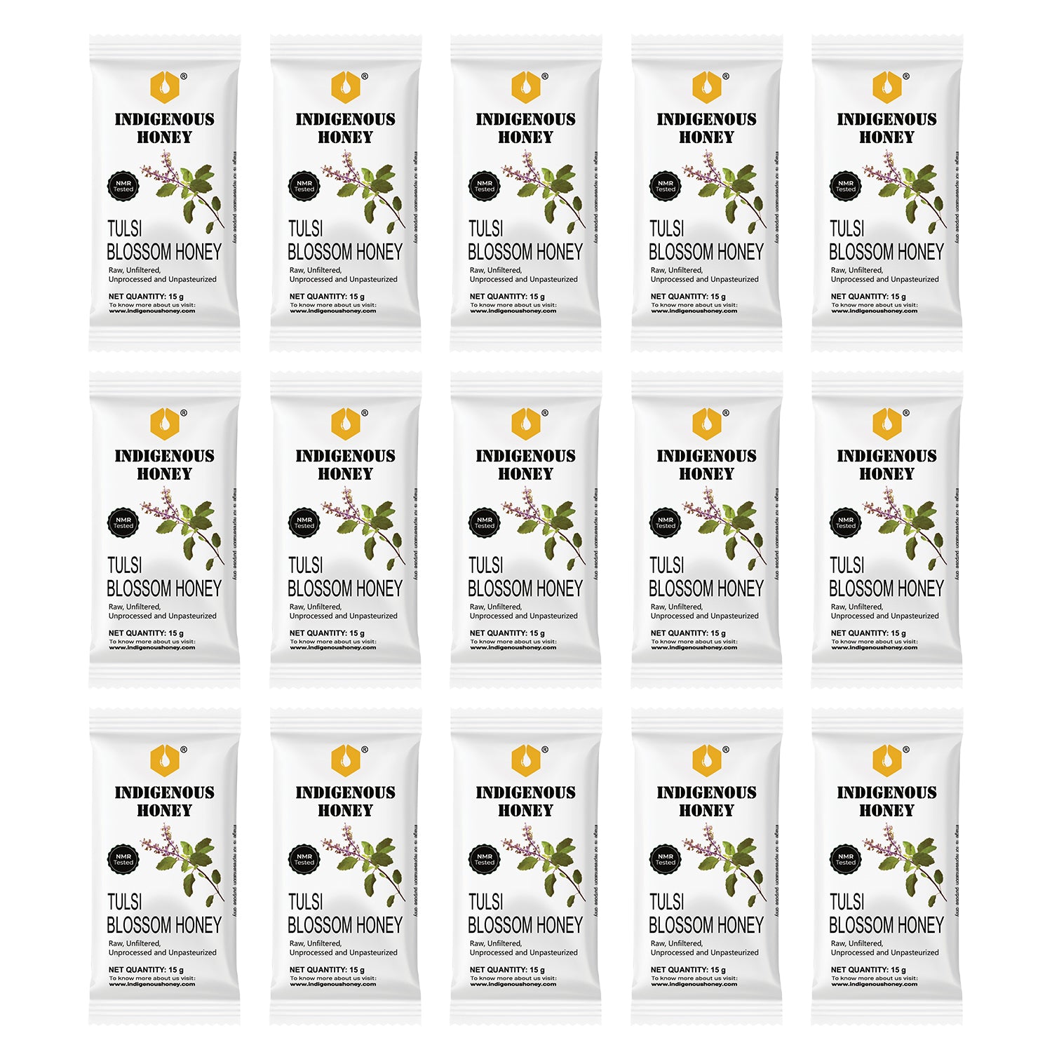 raw pure tulsi honey sachet