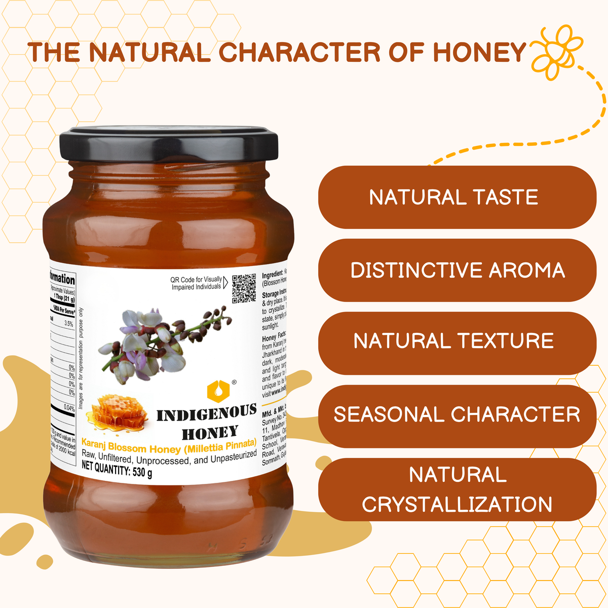 Raw Unprocessed Karanj Blossom Honey