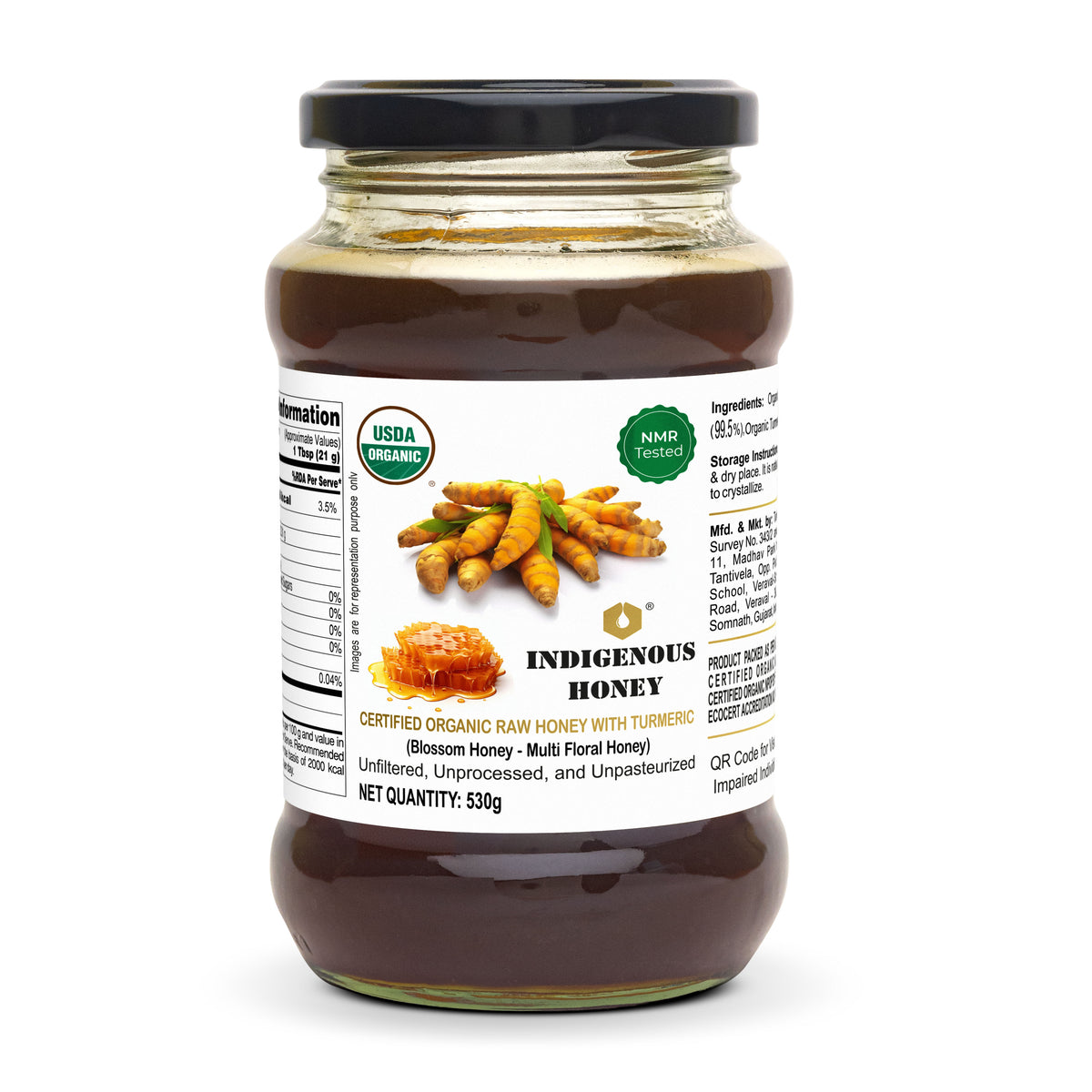 Raw Organic Honey with infused Turmeric