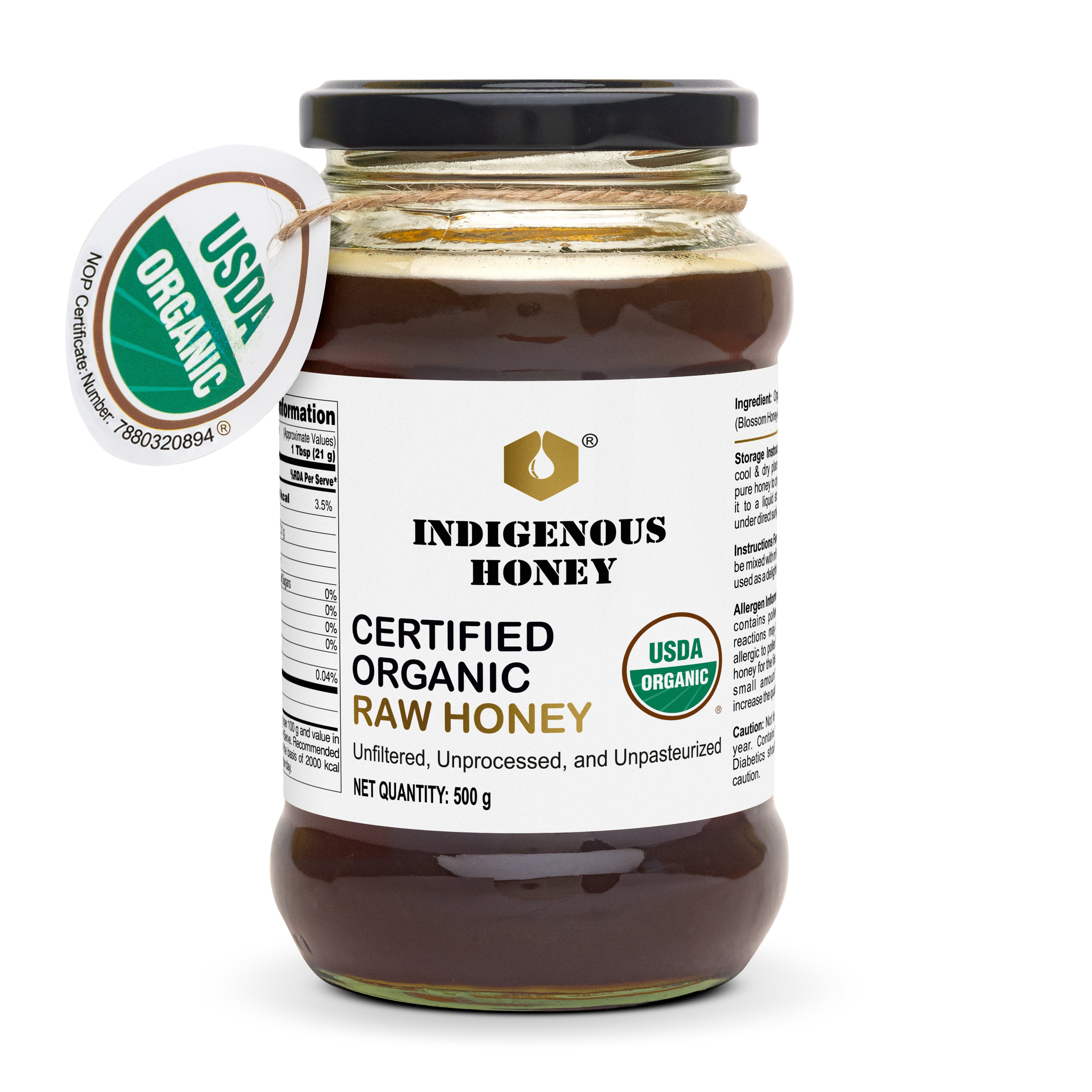 USDA Organic Certified Raw Honey