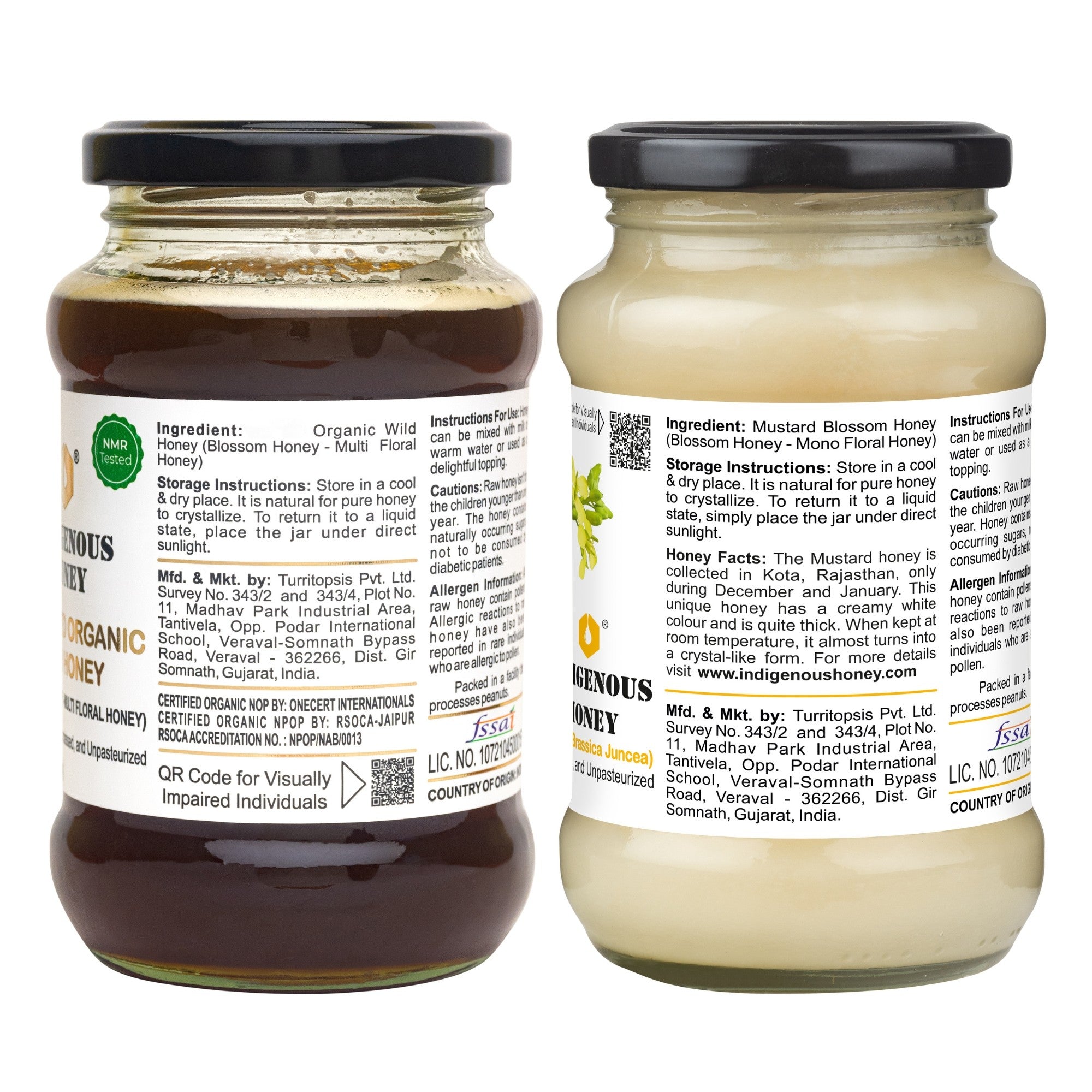 USDA organic wild honey raw mustard honey