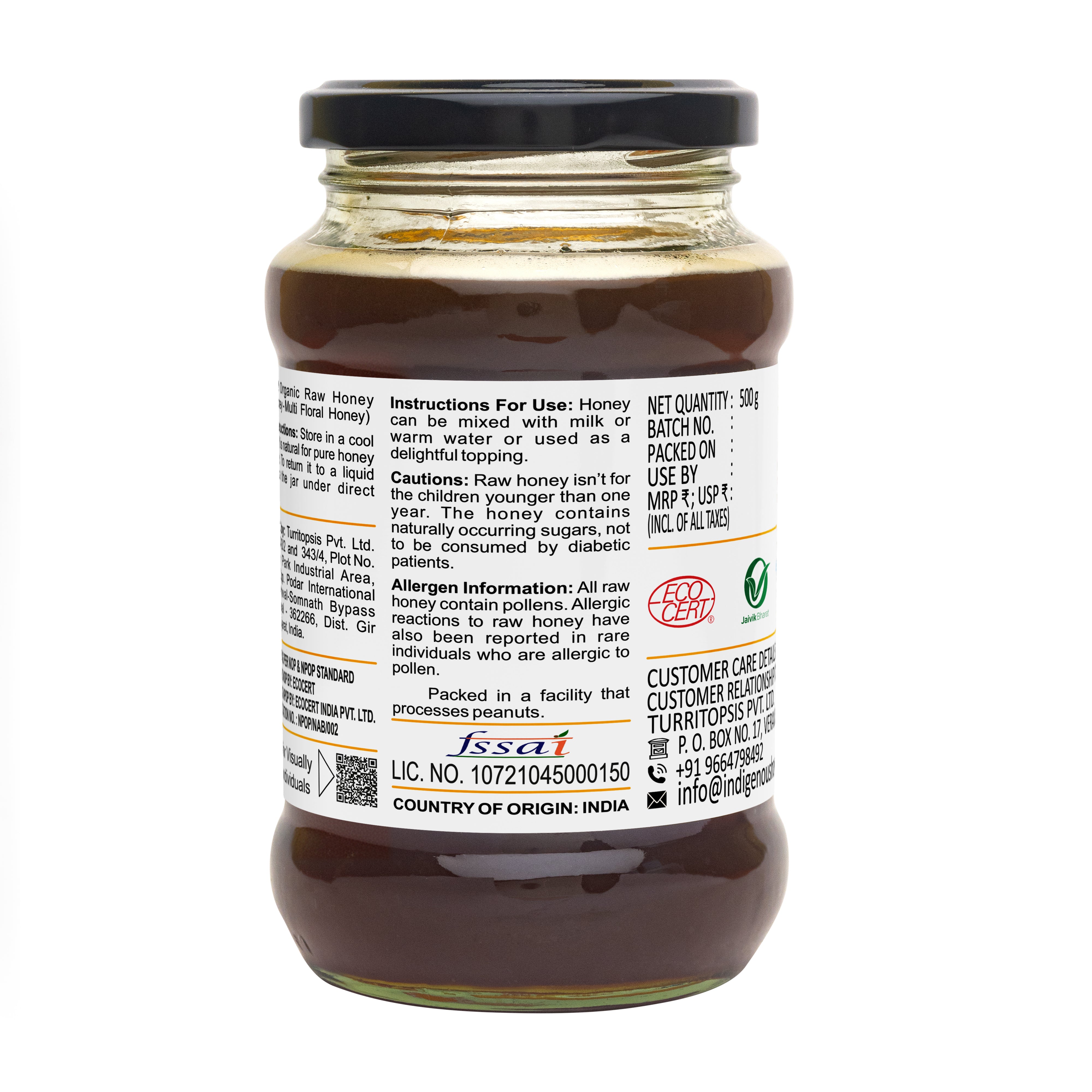 USDA Organic raw Honey
