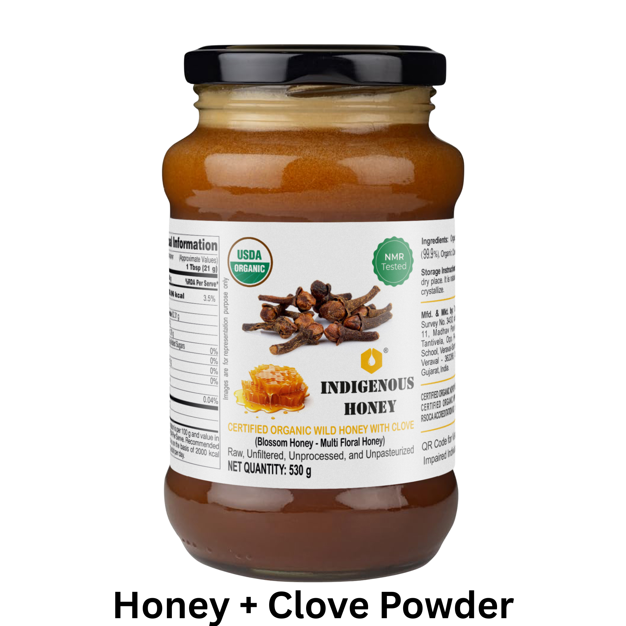 USDA certified wild honey with mixed spices