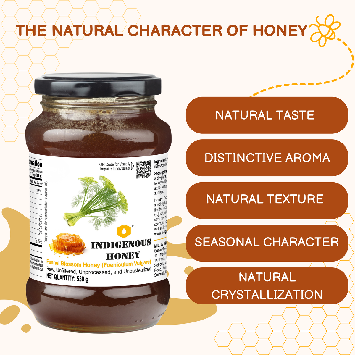 Unprocessed Fennel Honey