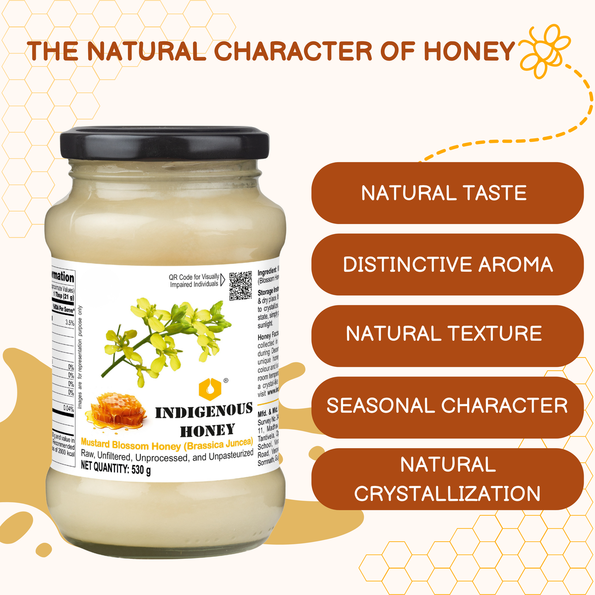 Unprocessed Mustard Blossom Honey