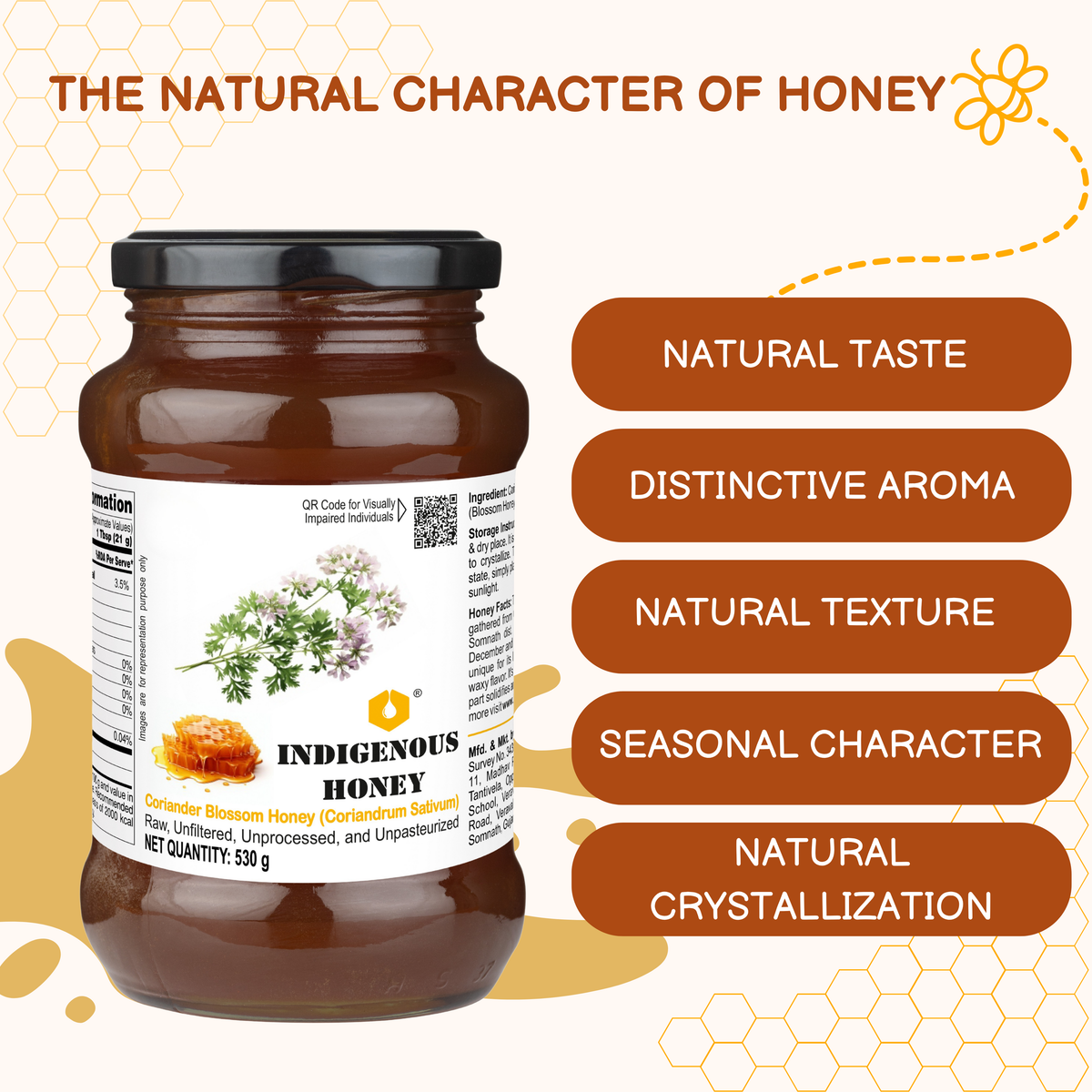 Unprocessed Natural Coriander Honey