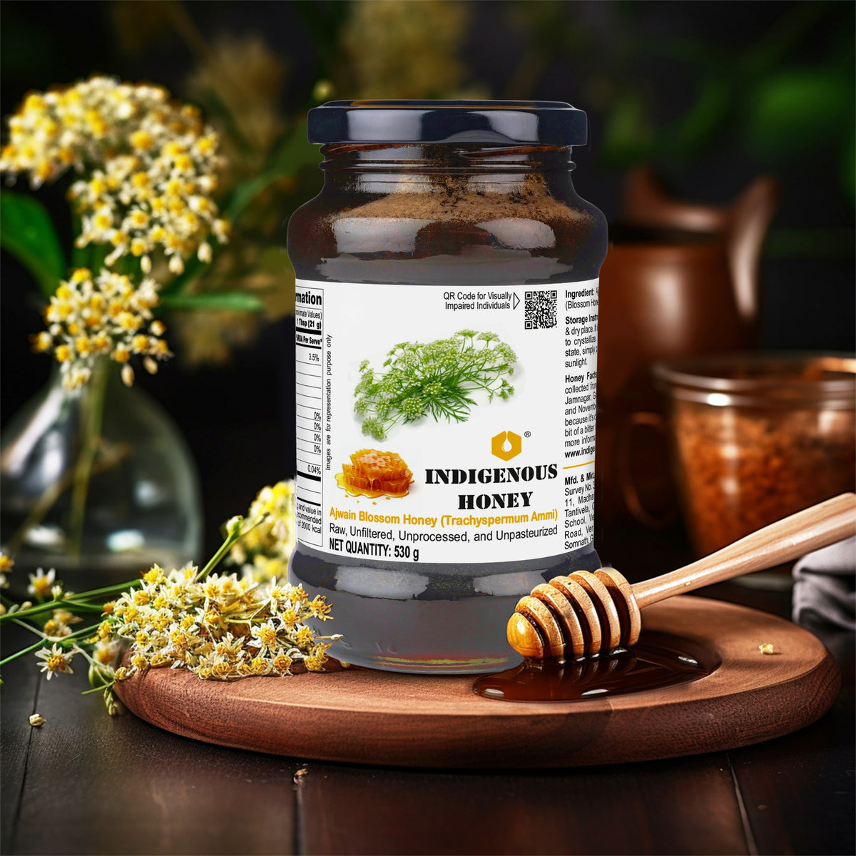 Unprocessed Pure Ajwain Blossom Honey