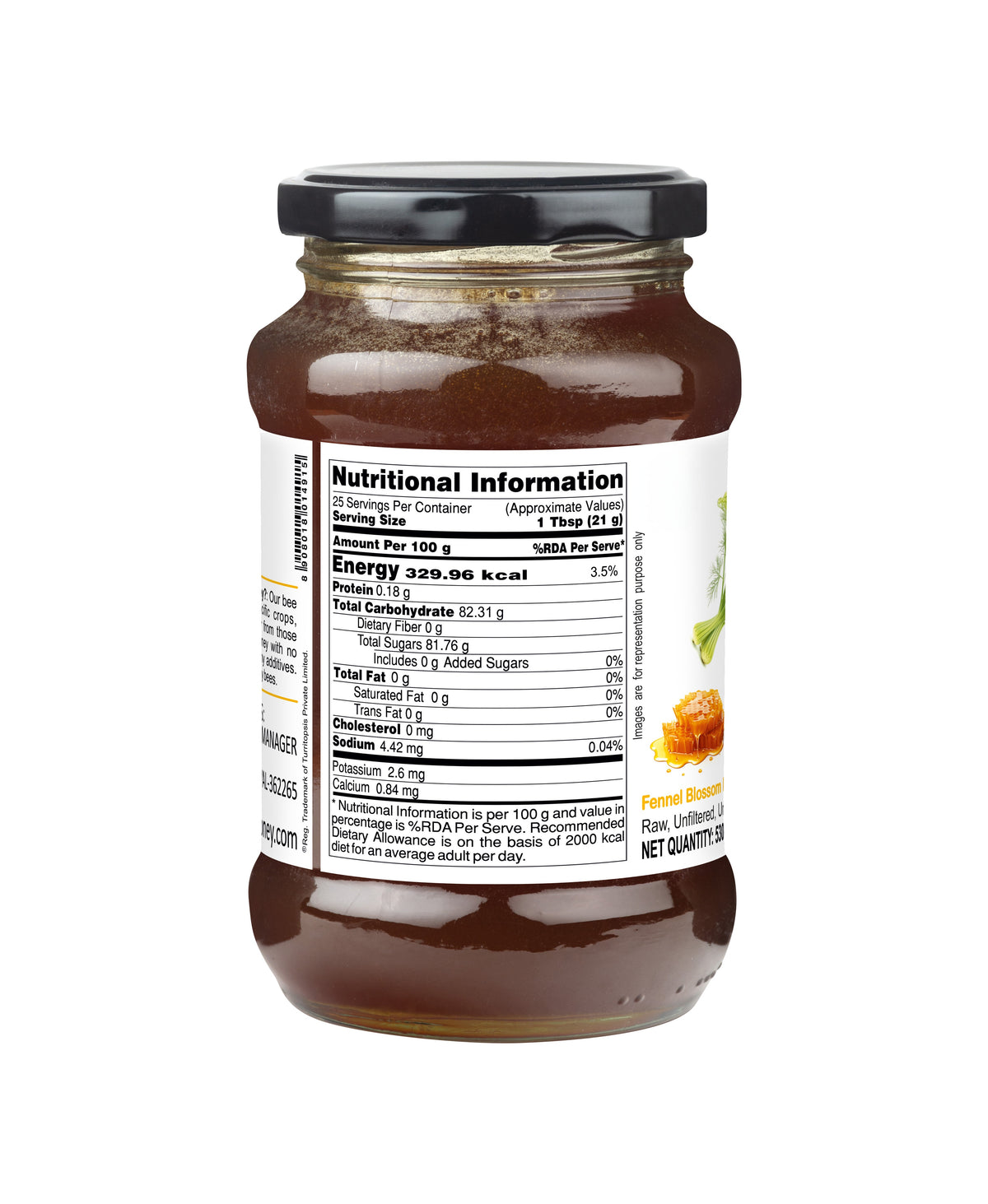 Unprocessed Pure Fennel Honey