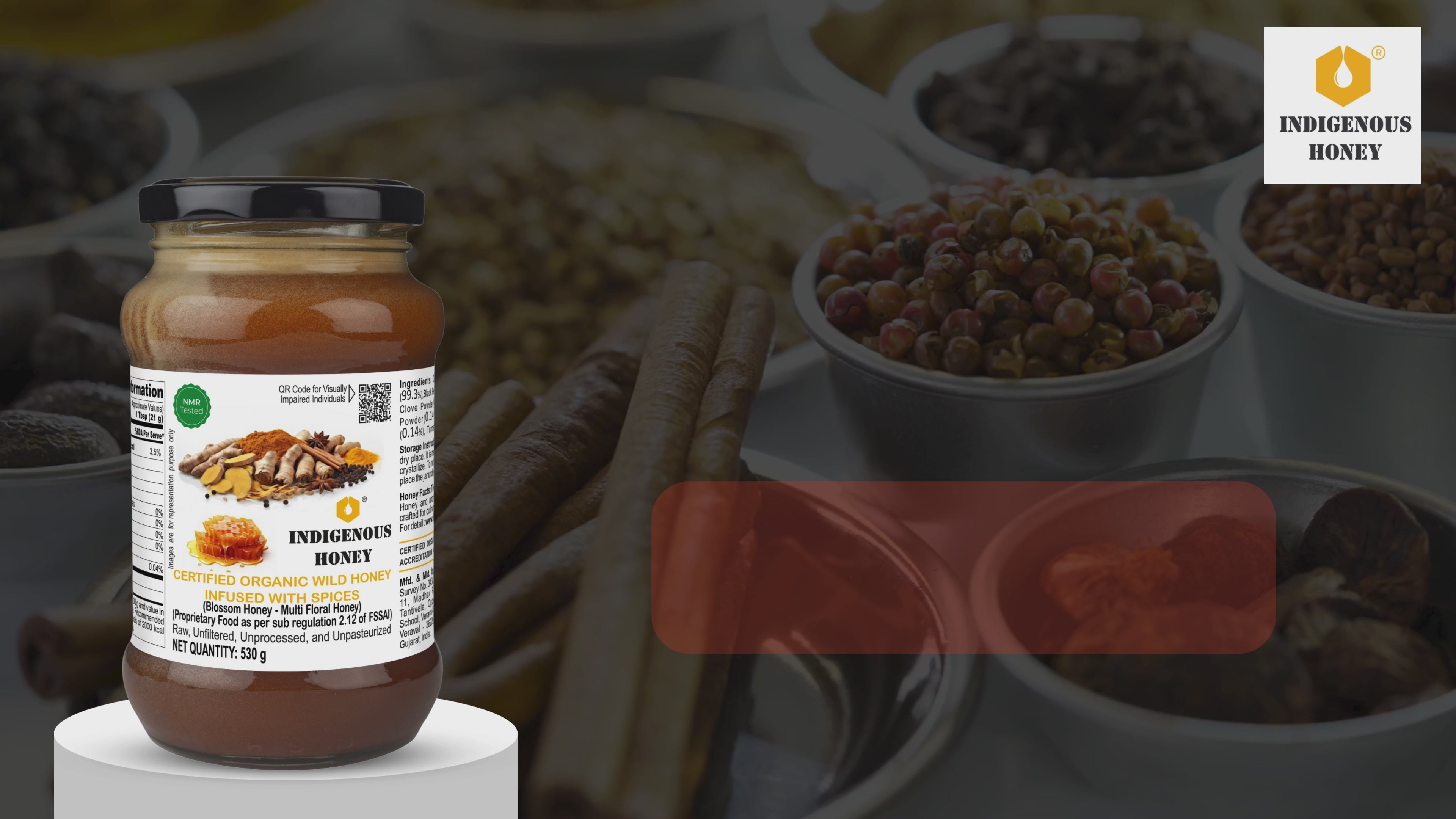 organic spices infused honey