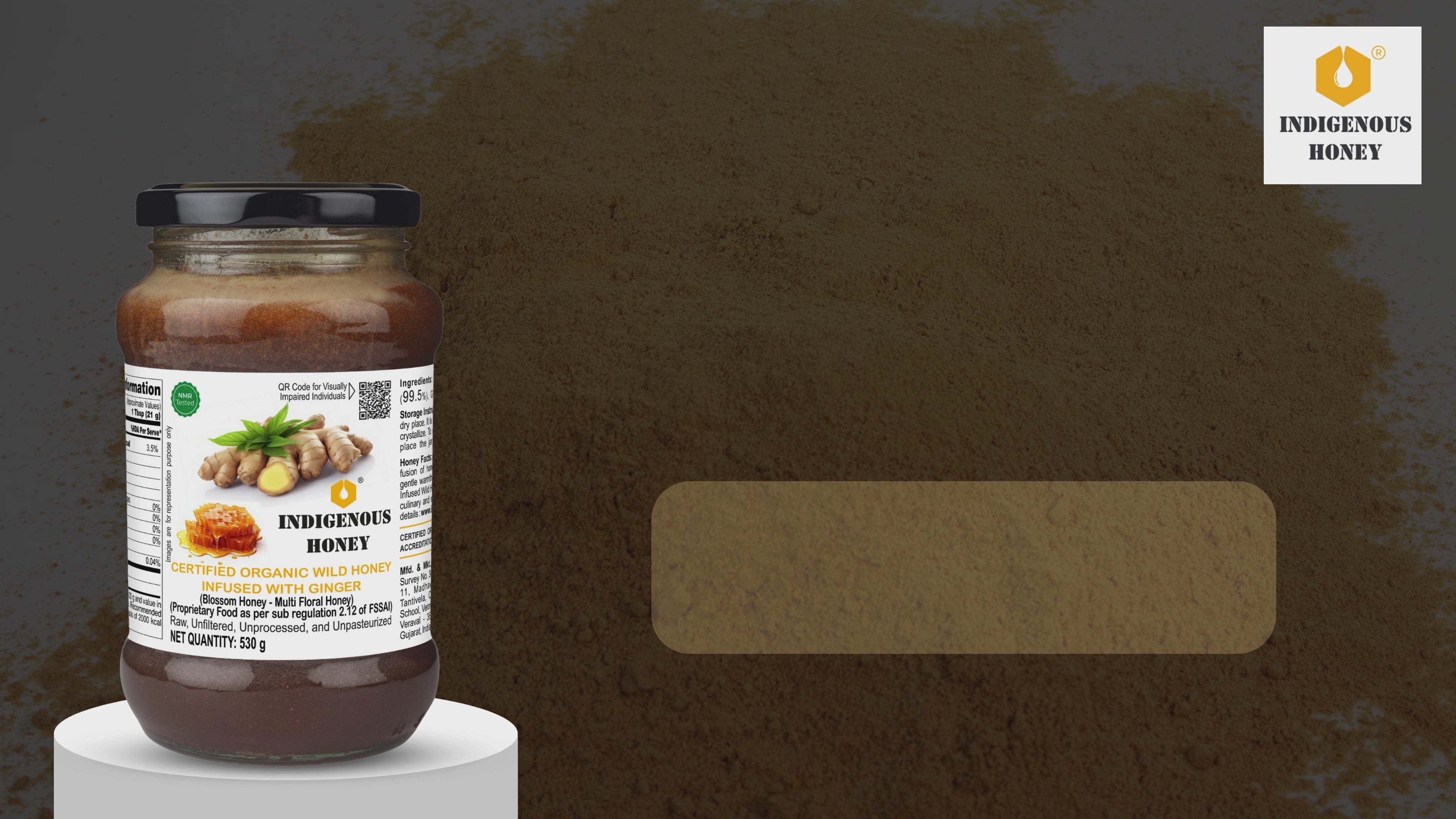 Organic ginger infused honey