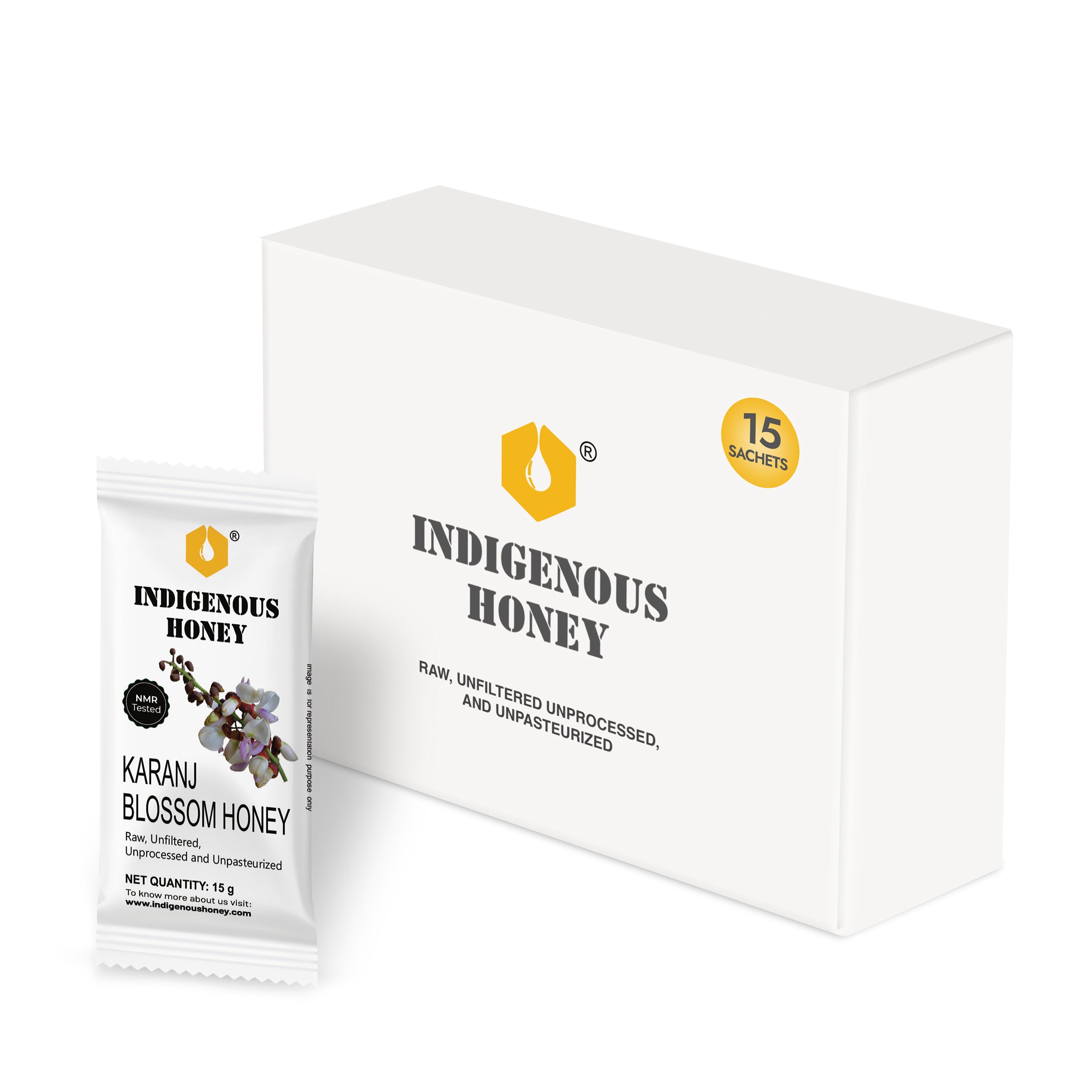 unprocess karanj blossom honey