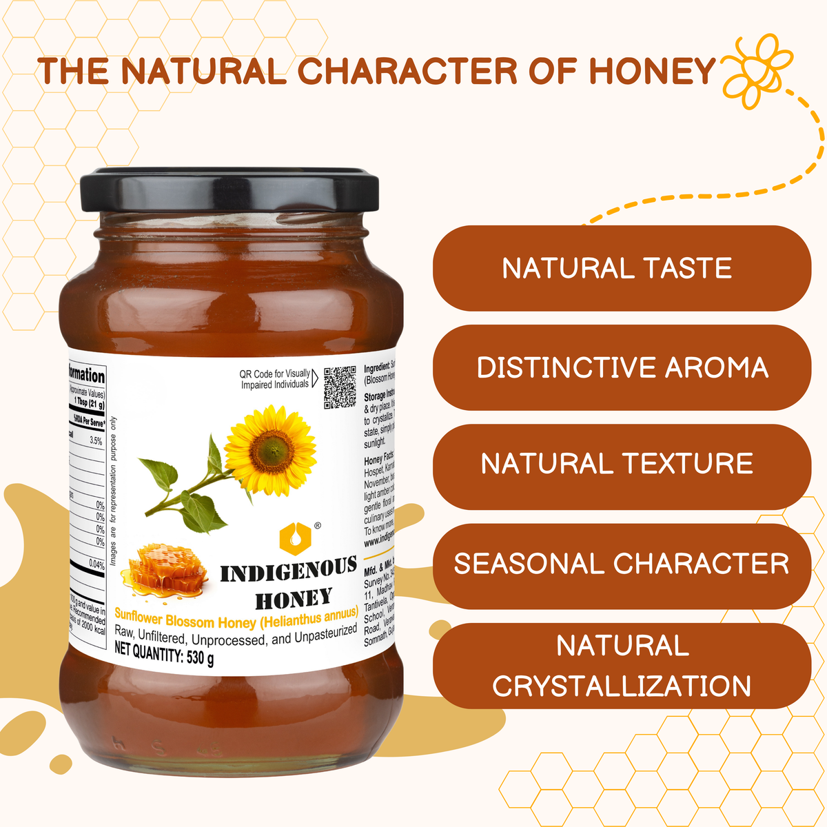 Natural Sunflower Honey | Unprocessed & Pure | Indigenous Honey