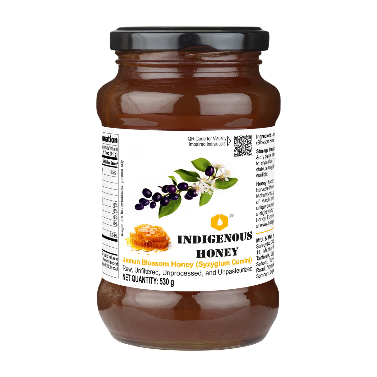 Raw Jamun Blossom Honey – NMR Tested, Unprocessed, Unheated