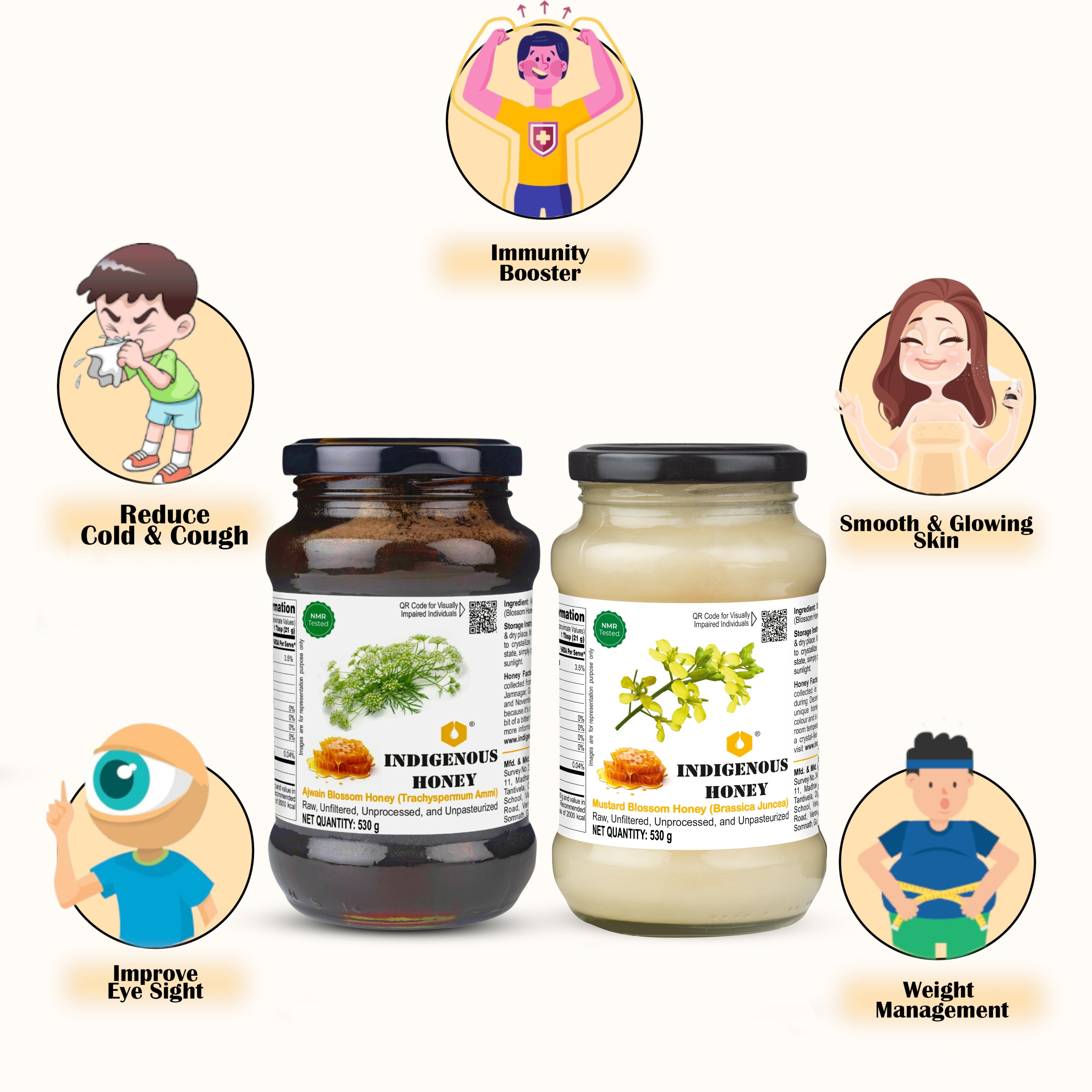 Benefits of Nature Honey Ajwain and Mustard