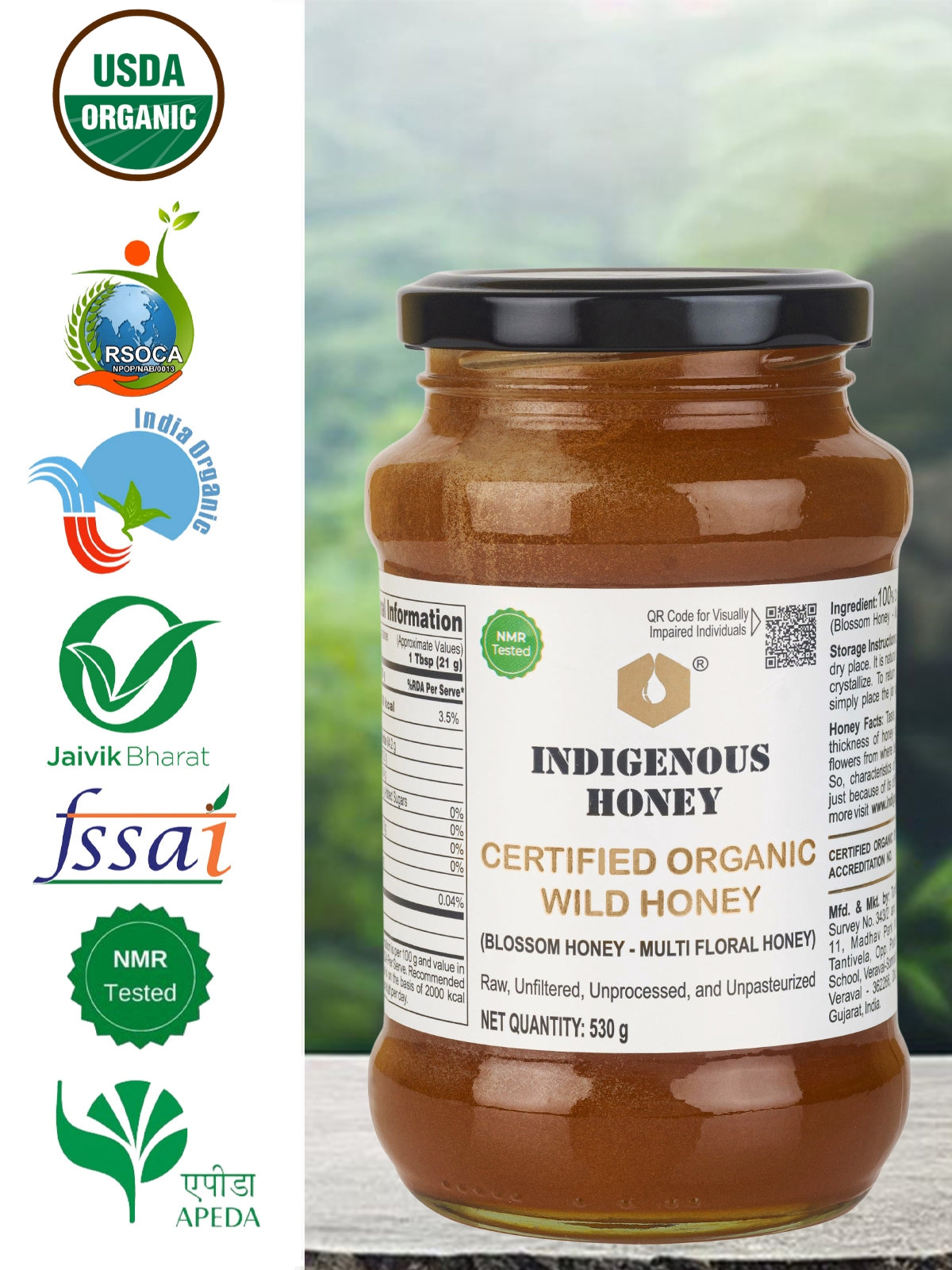 Certified Organic Wild Honey