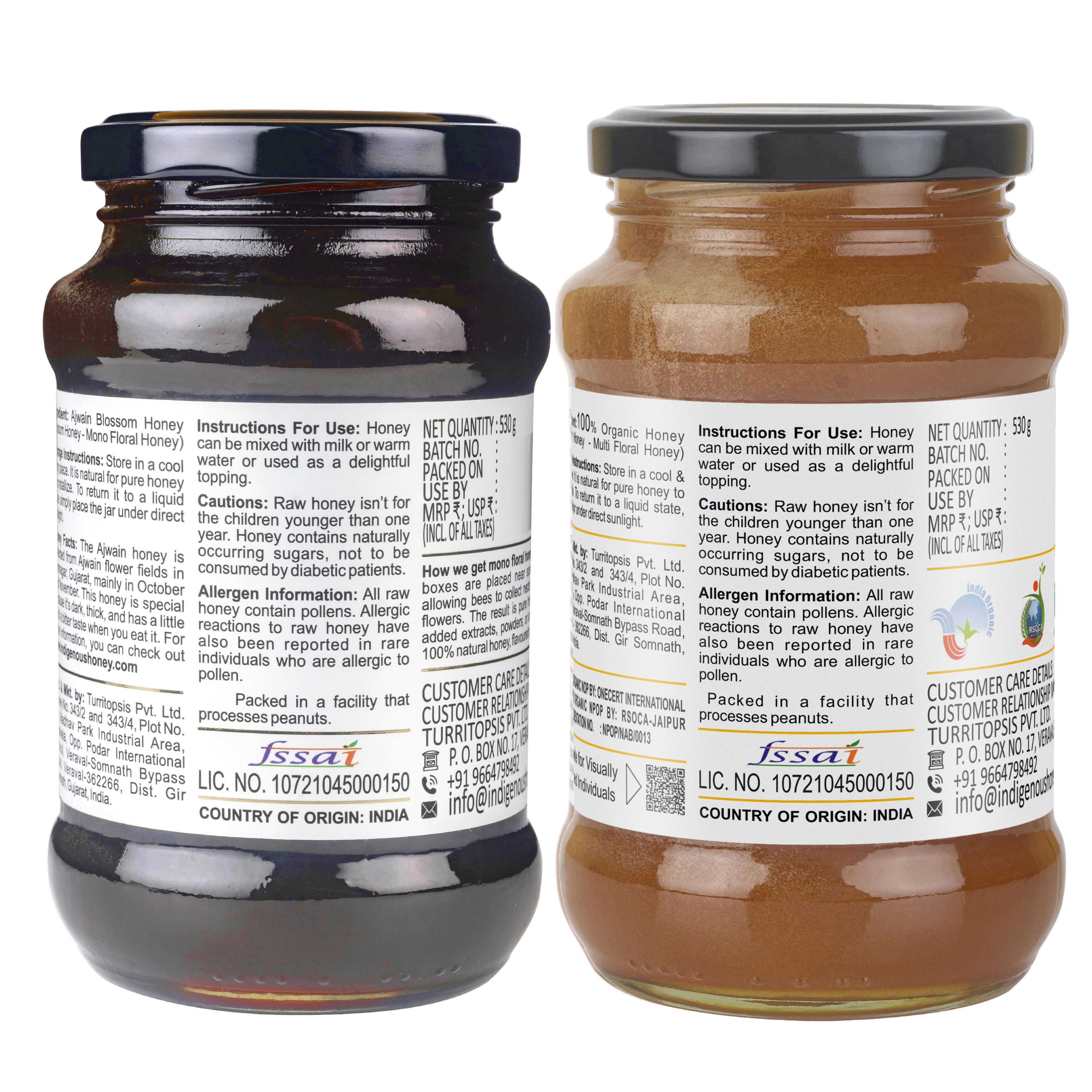 Multifloral Wild and Raw Ajwain Honey