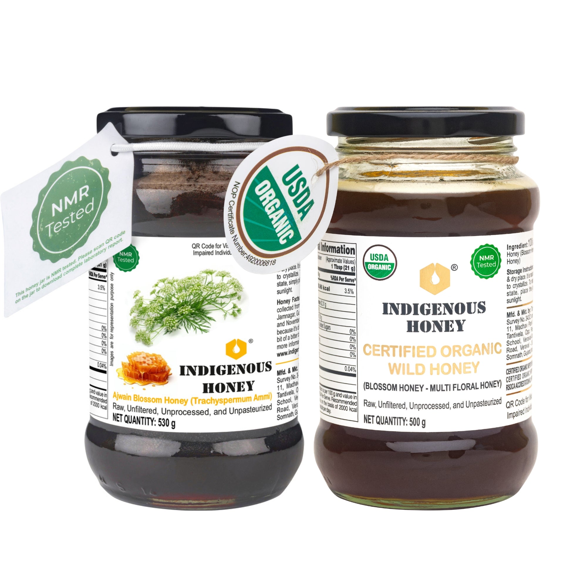 NMR Tested Ajwain & USDA Organic Wild Honey