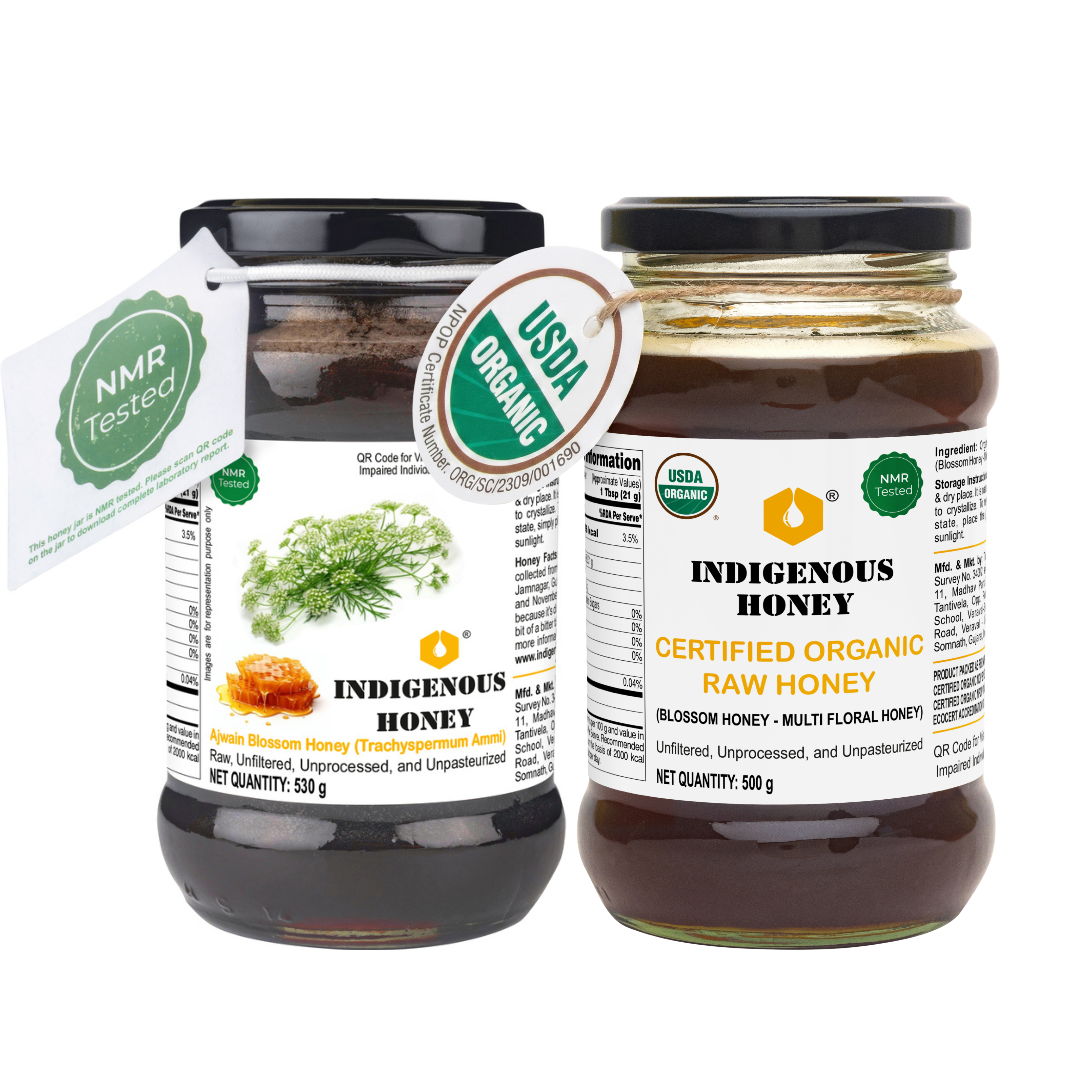NMR Tested Ajwain & USDA Organic Raw Honey