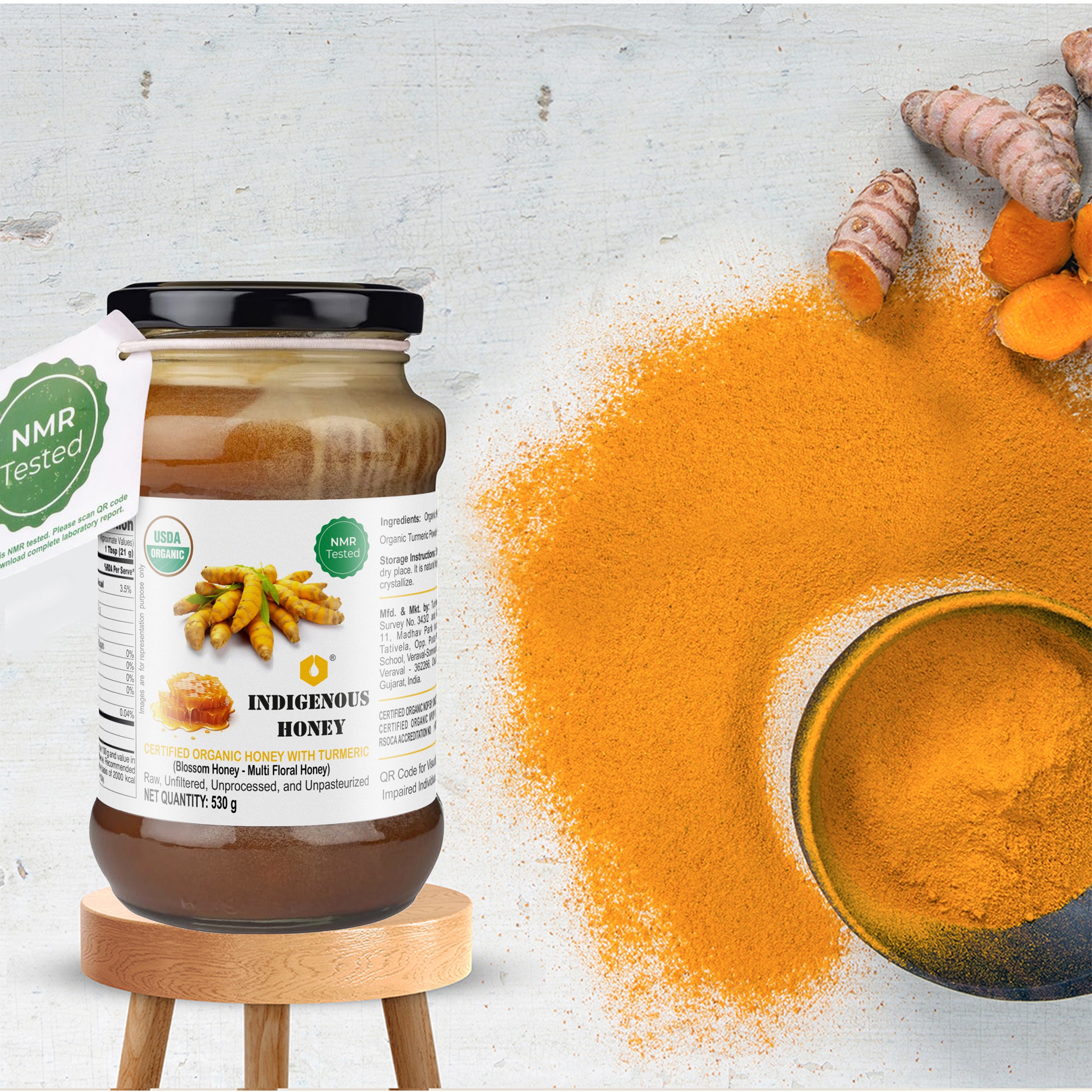 NMR tested wild honey with turmeric