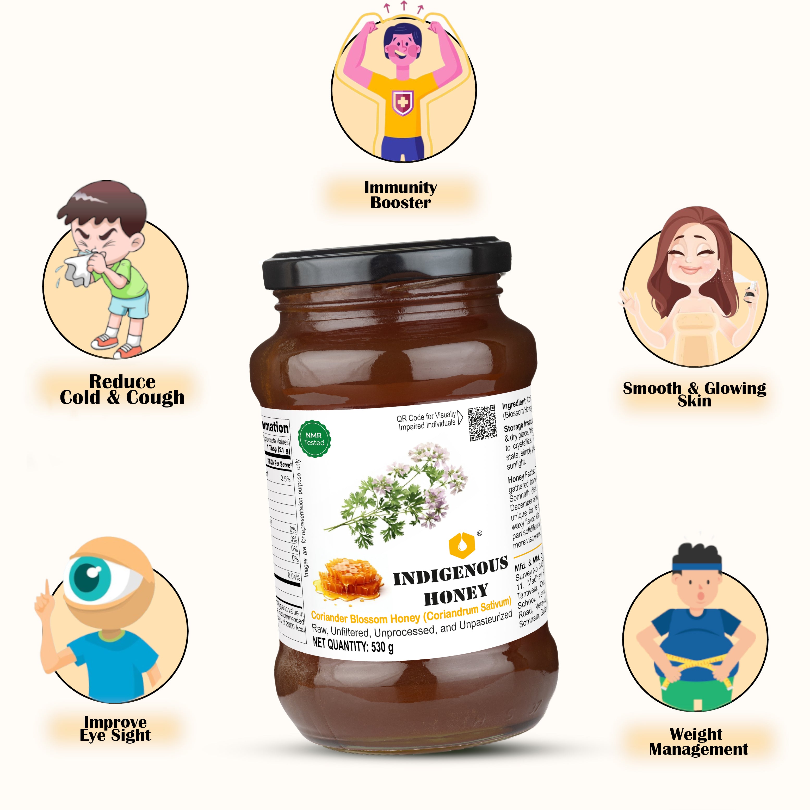 Natural Pure Honey Coriander