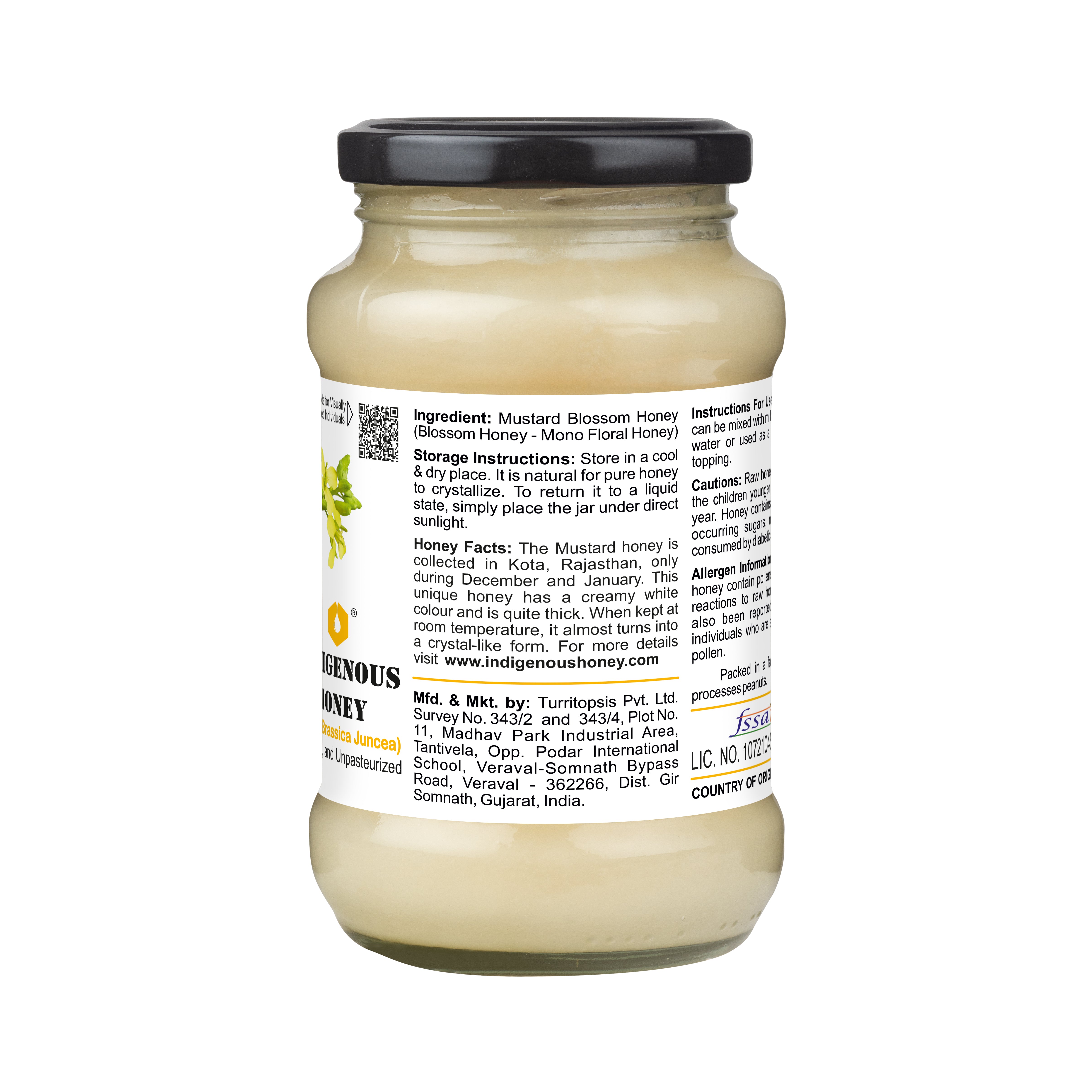 Natural Pure Honey White Mustard