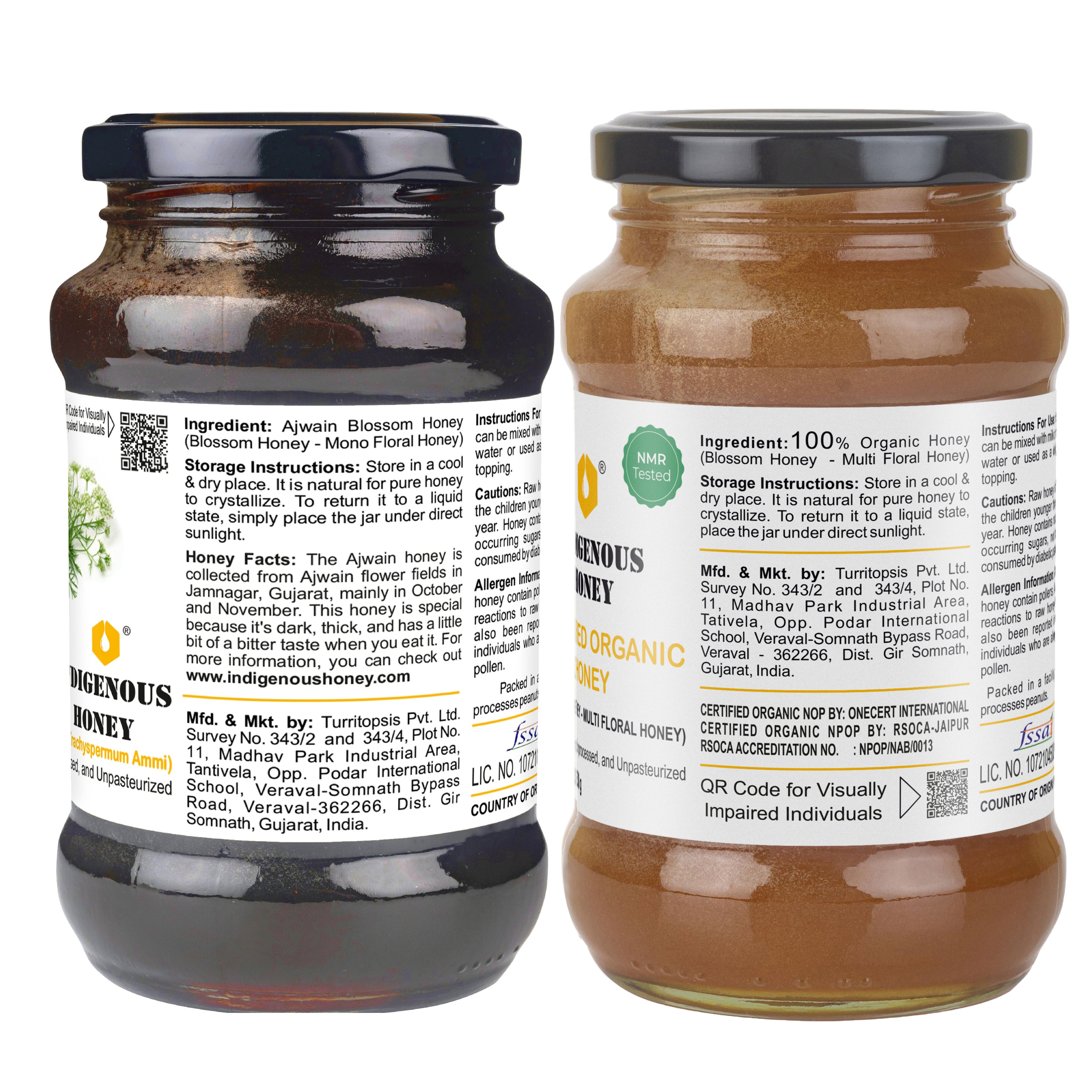 Natural Ajwain and Raw Organic Wild Honey