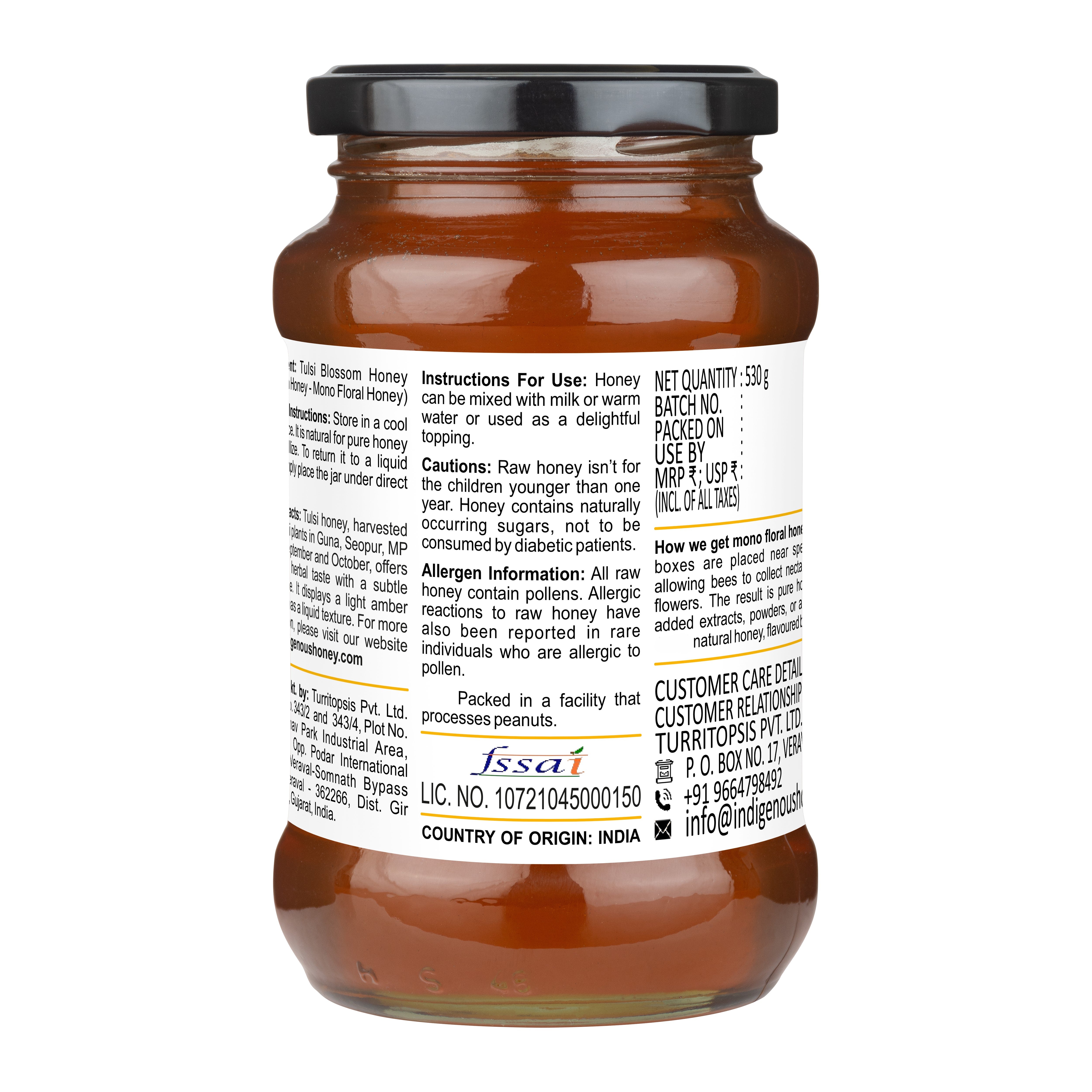 Natural Raw Tulsi Blossom Honey