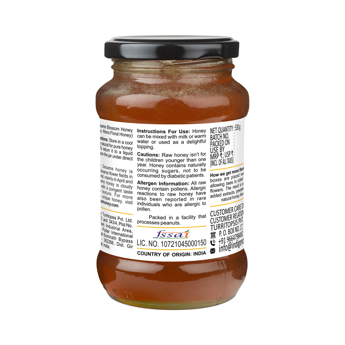 Natural Sesame Blossom Honey