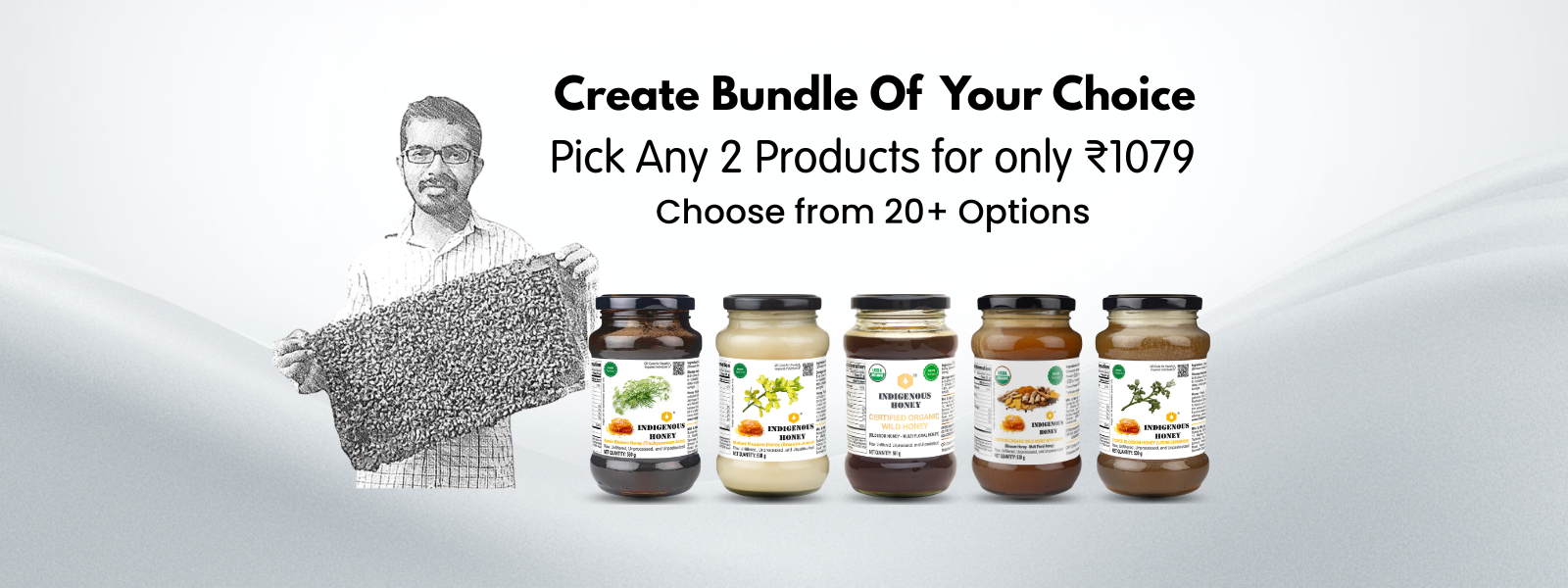 Natural raw honey Bundle