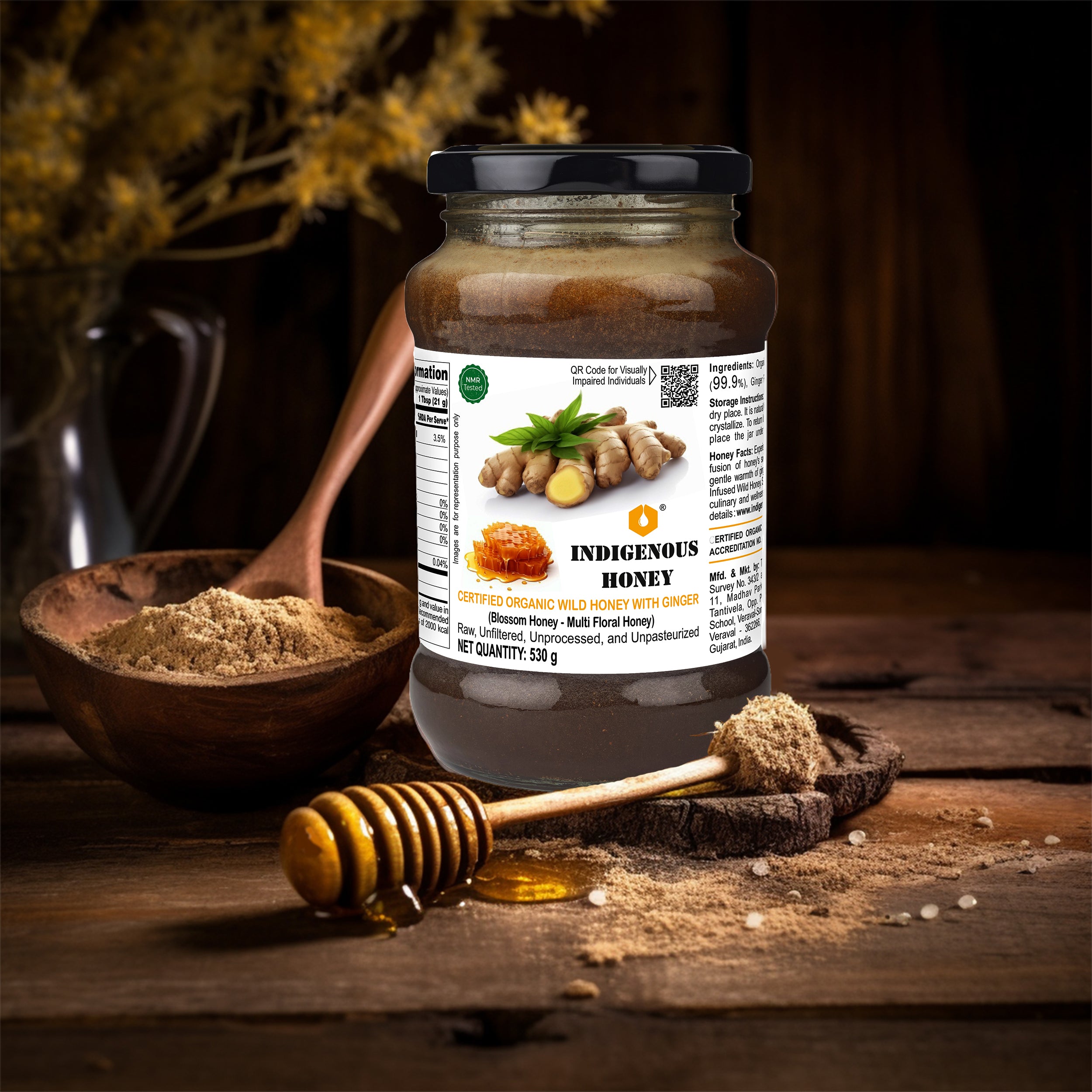 Nature Pure Honey Infused with Ginger