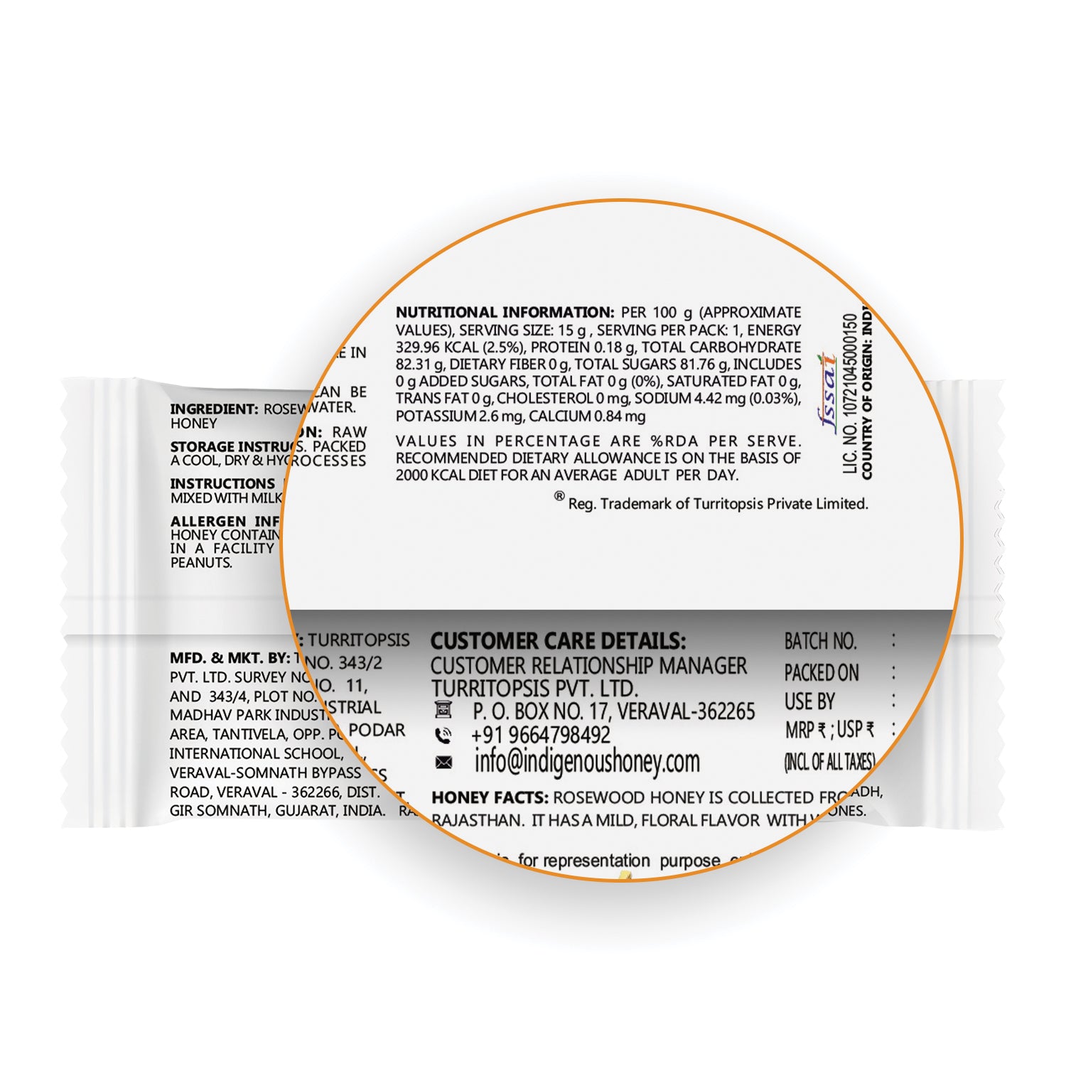 nutritional value of rosewood blossom honey