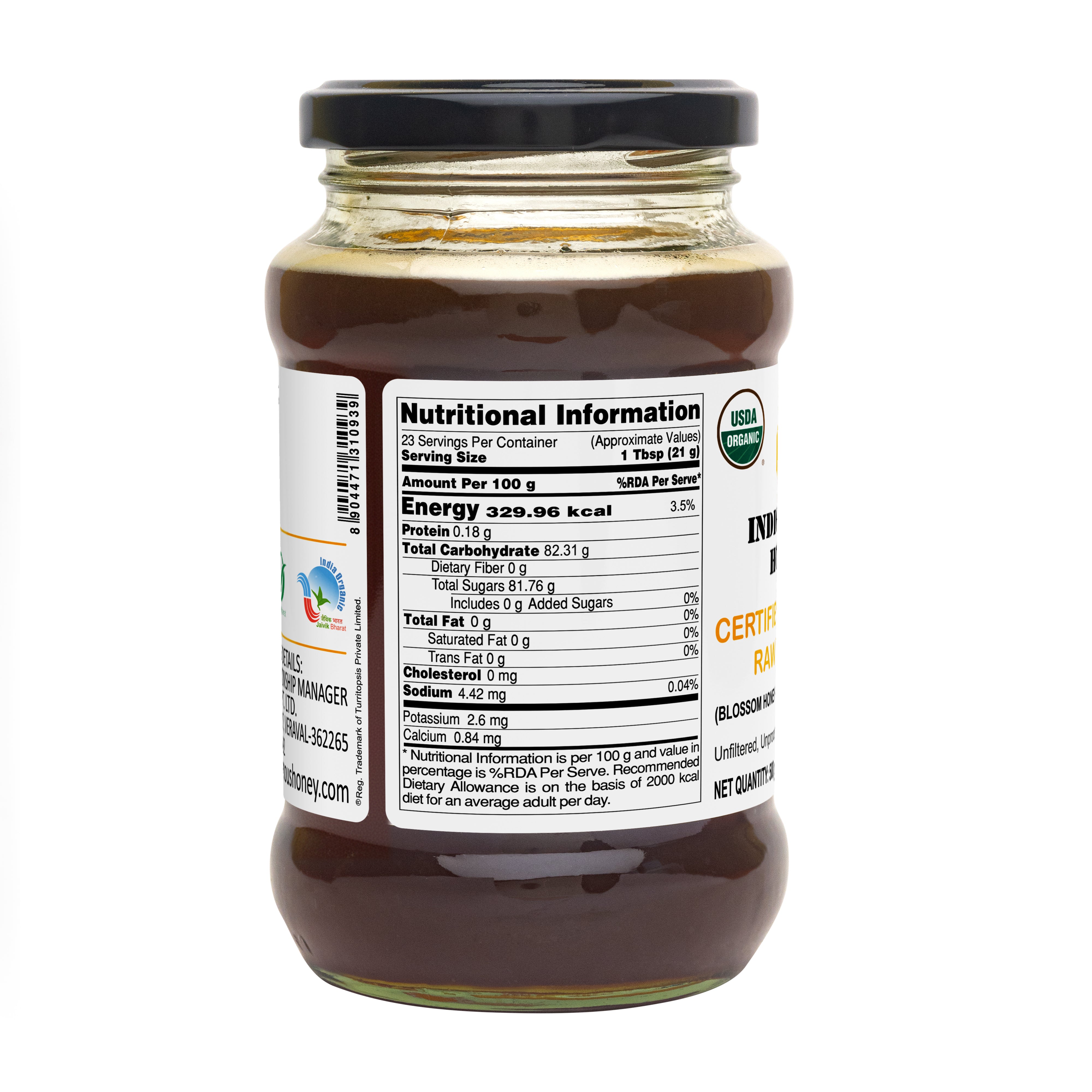 Nutritional Values of raw Honey