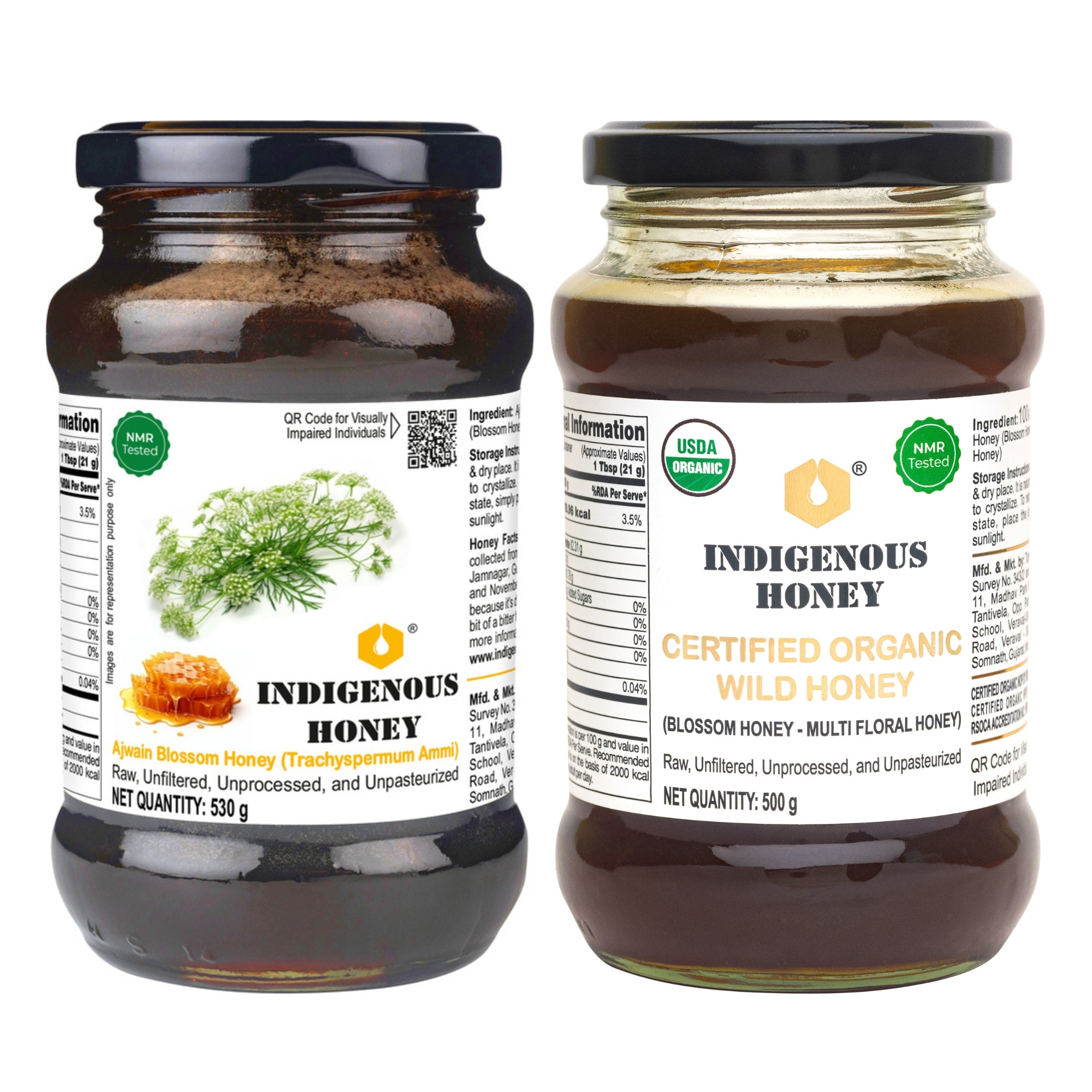 Pure Ajwain Honey & Raw Wild Honey